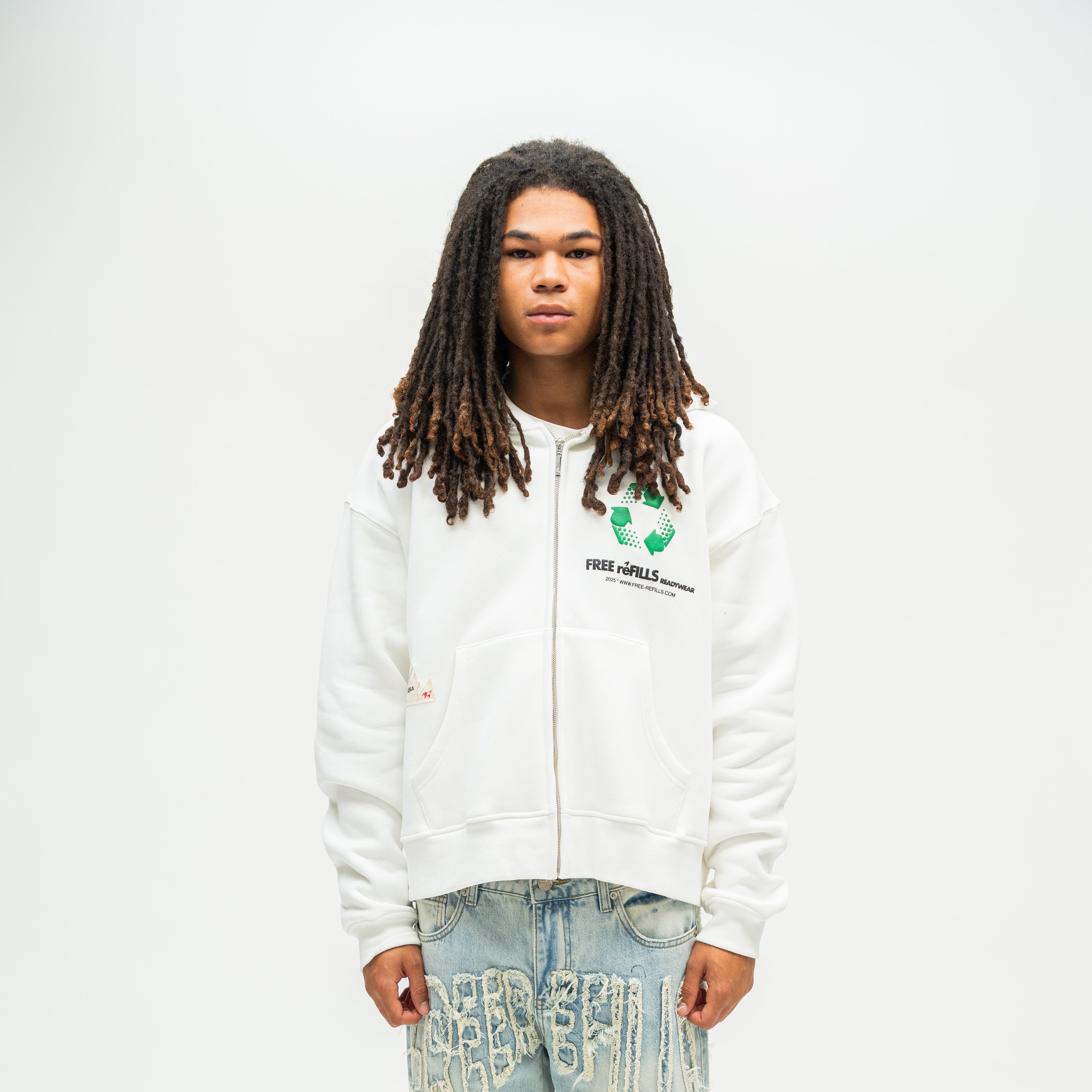 FRR Zip-Up Hoodie - Off White