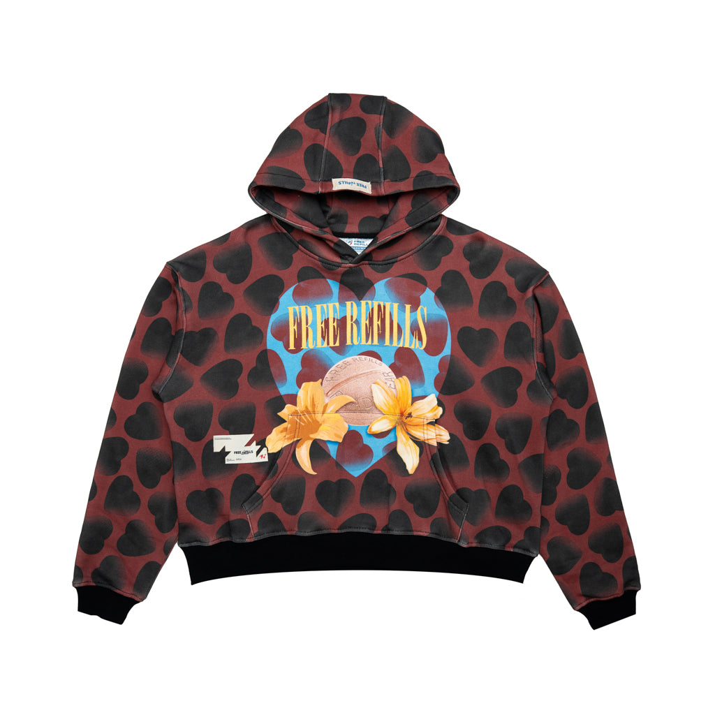 Hearts Hoodie - Black