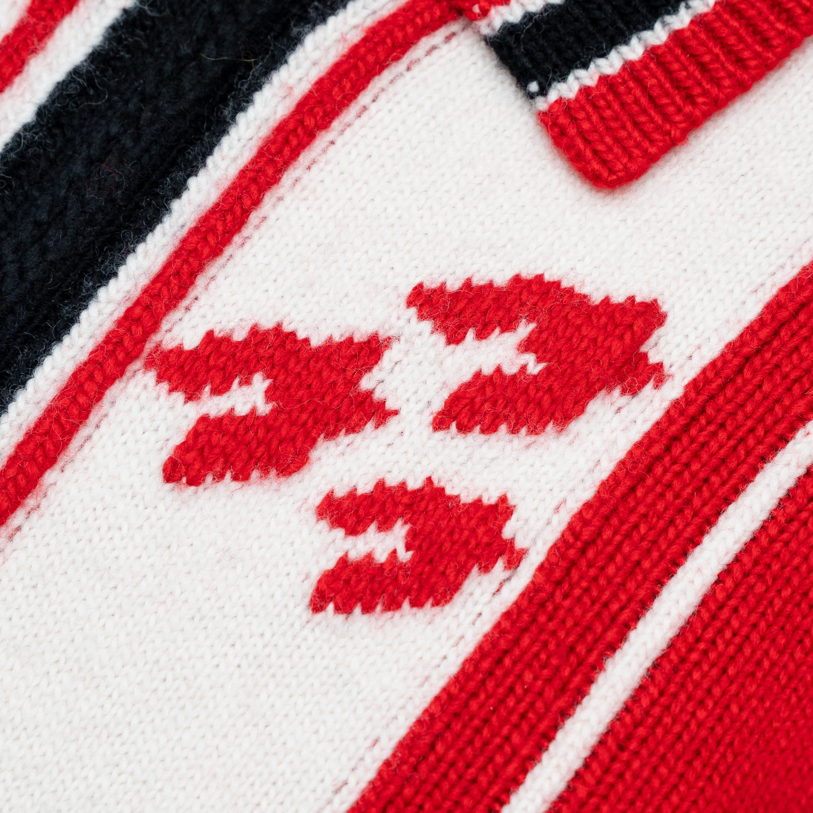 Wool Crochet Jacket - Red