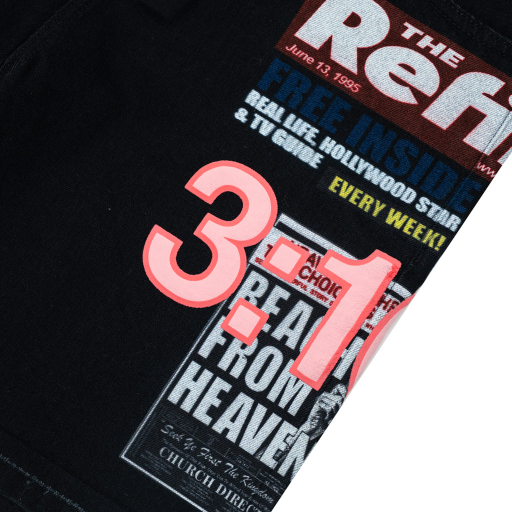 Tabloid Denim Jorts - Black Wash