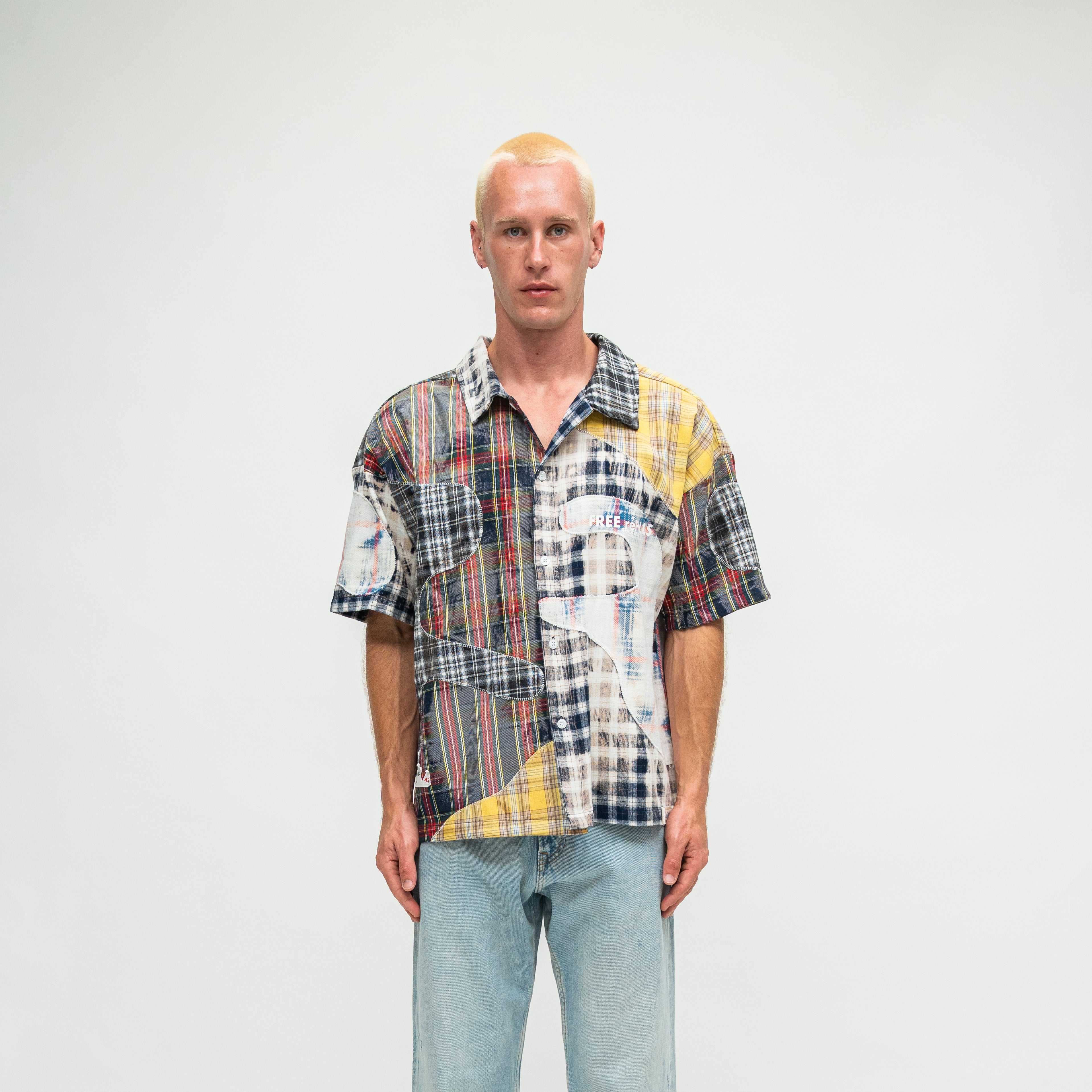 Clashing Flannel Short Sleeve Shirt