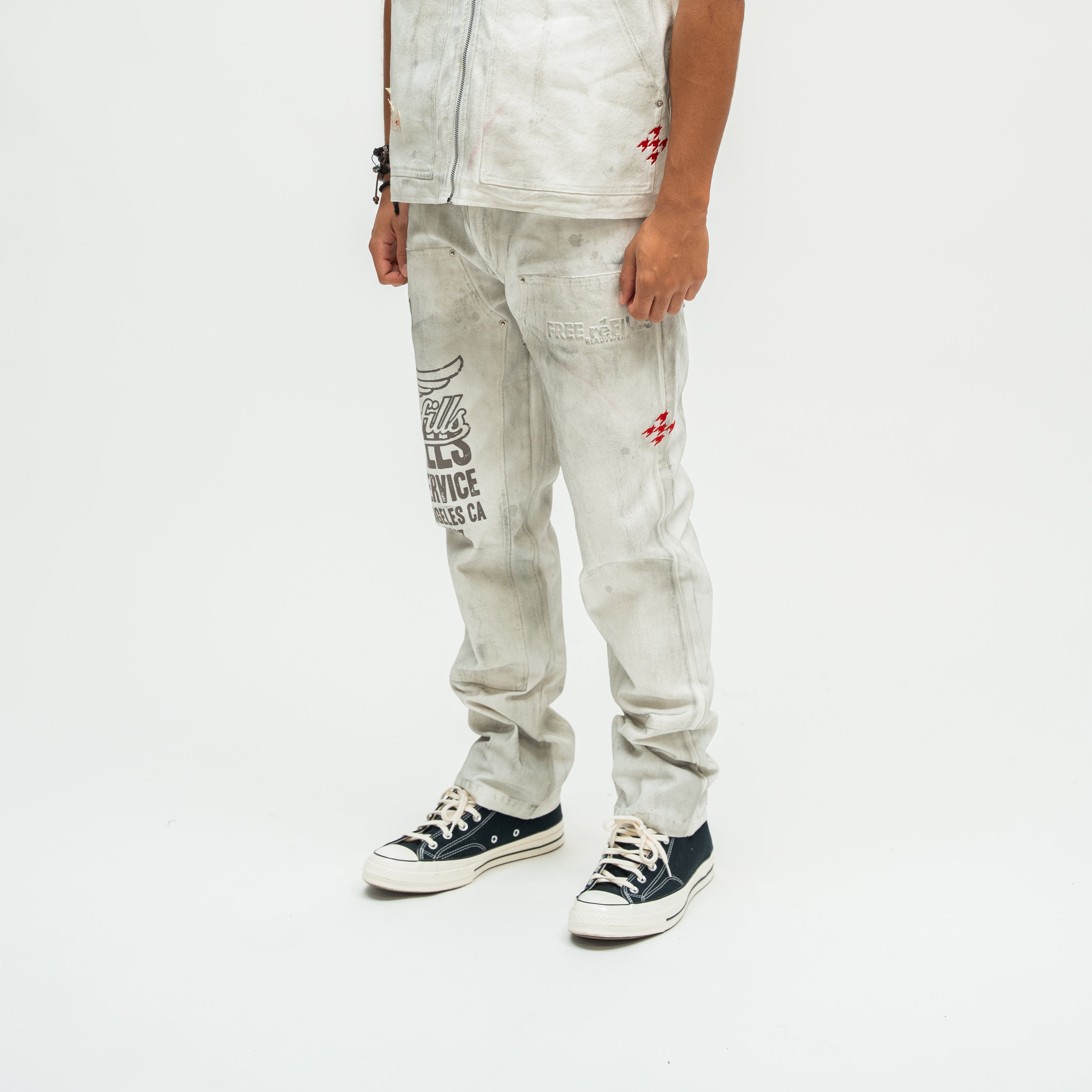 Service Grunge Carpenter Pants - Cream
