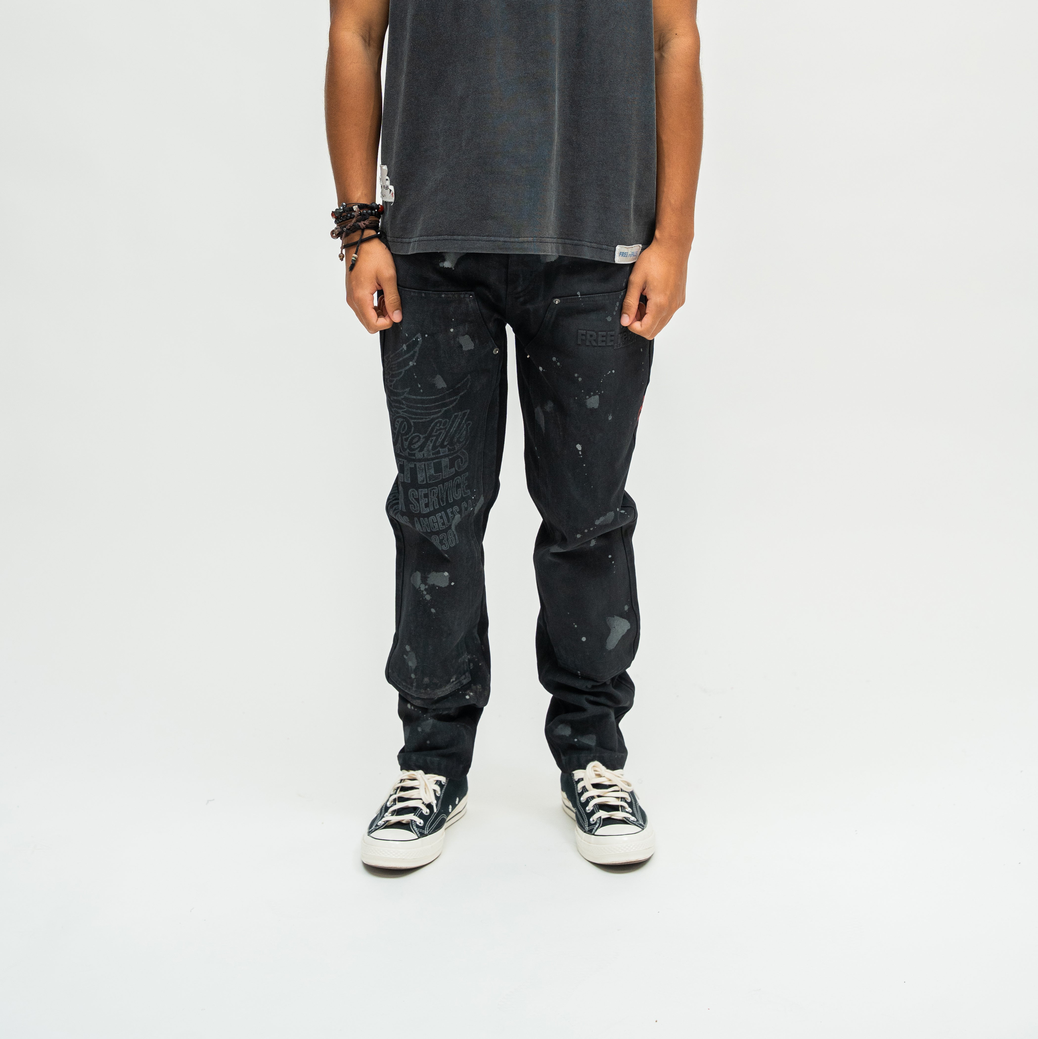 Service Grunge Carpenter Pants - Black