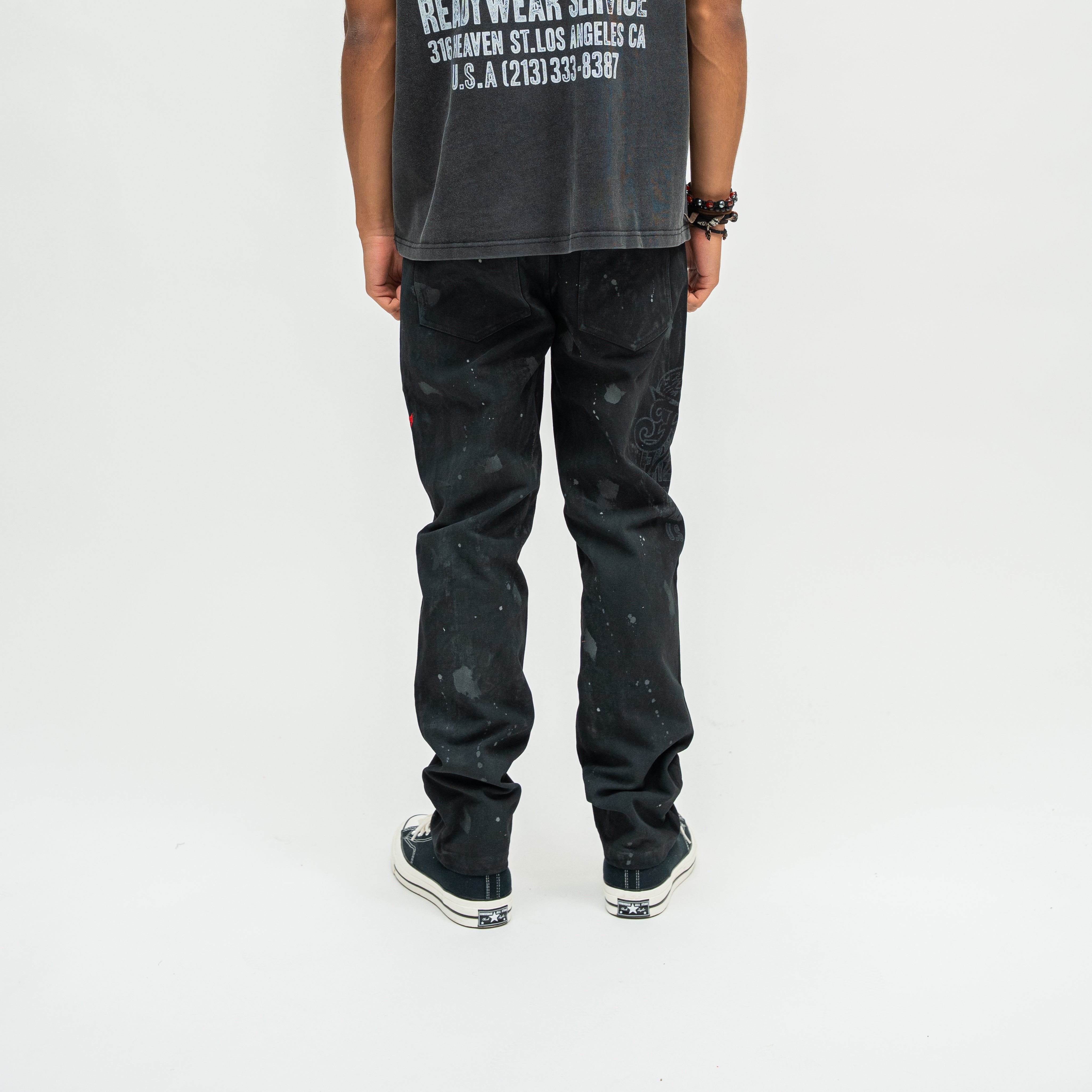Service Grunge Carpenter Pants - Black