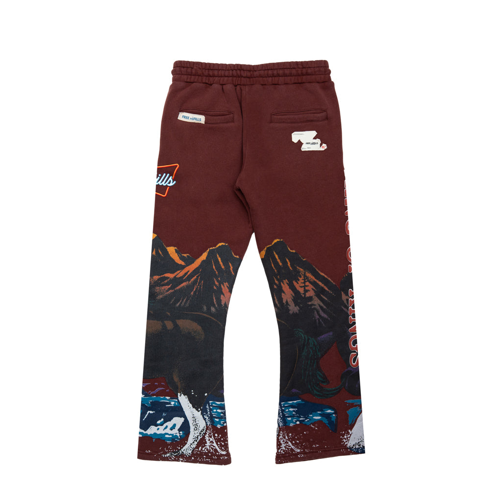 Kings Flare Sweatpants - Brown