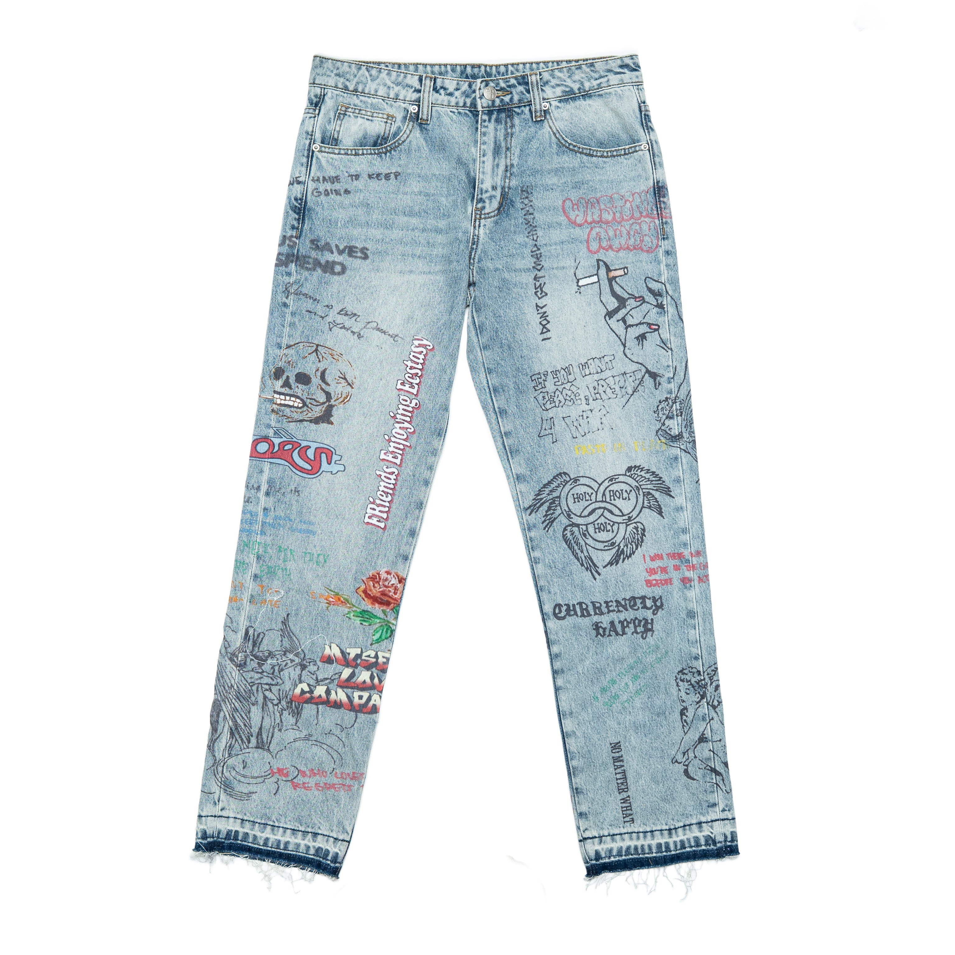 Graffiti Denim - Blue Wash