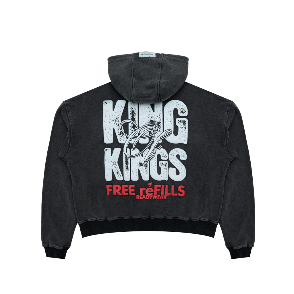 Kings Zip-Up Hoodie - Vintage Grey