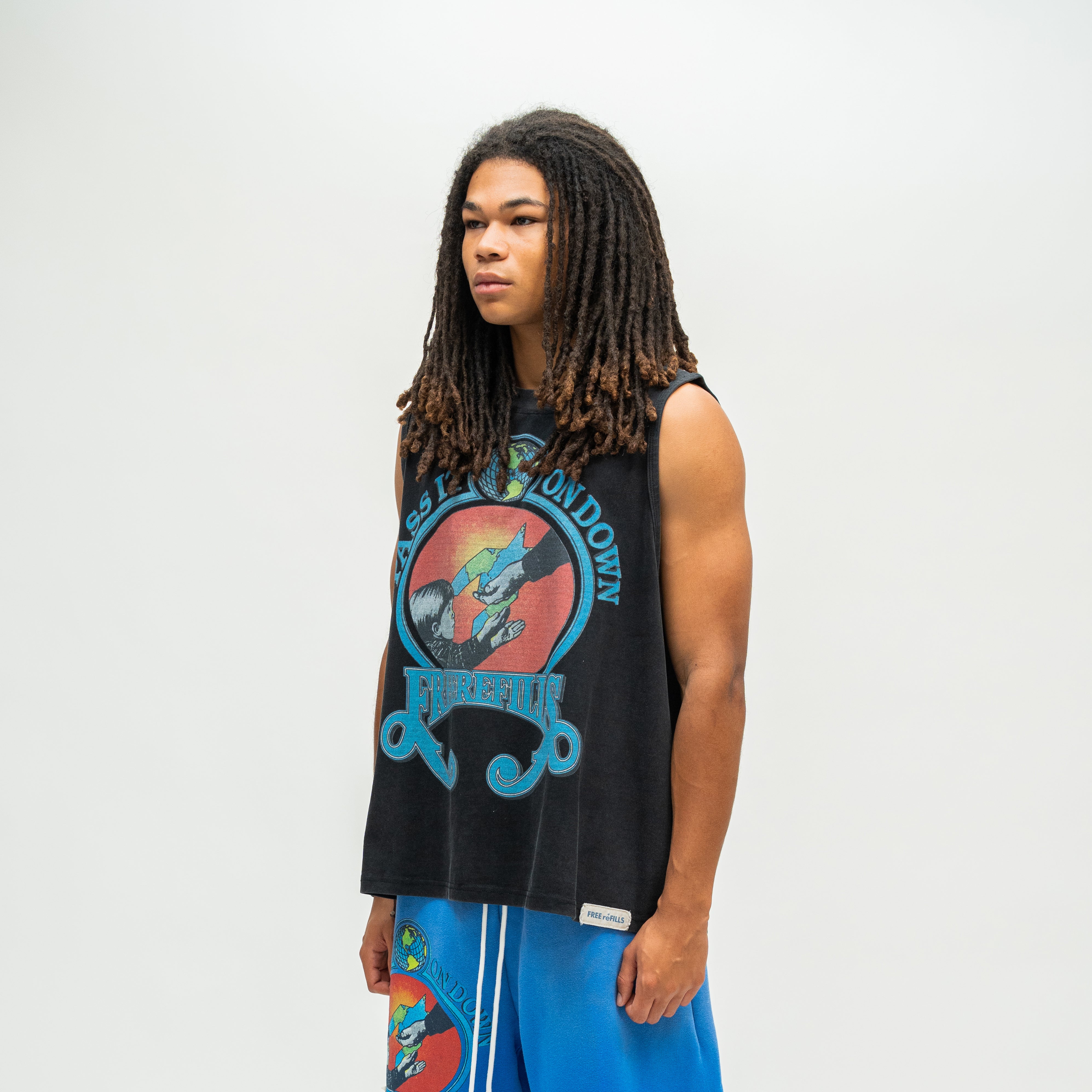 Charity Cut-Off Tee - Black