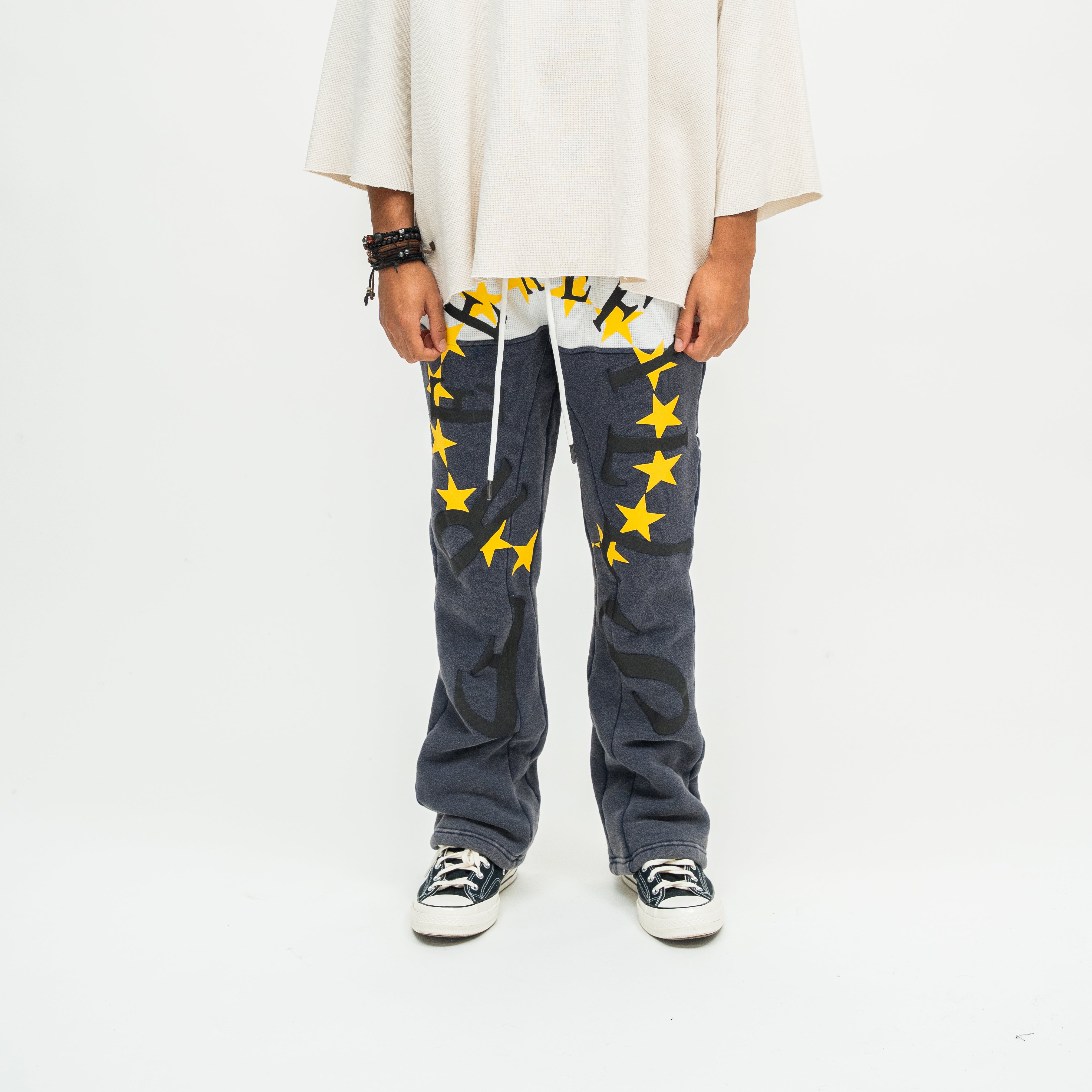 Radial Flare Sweatpants - Blue