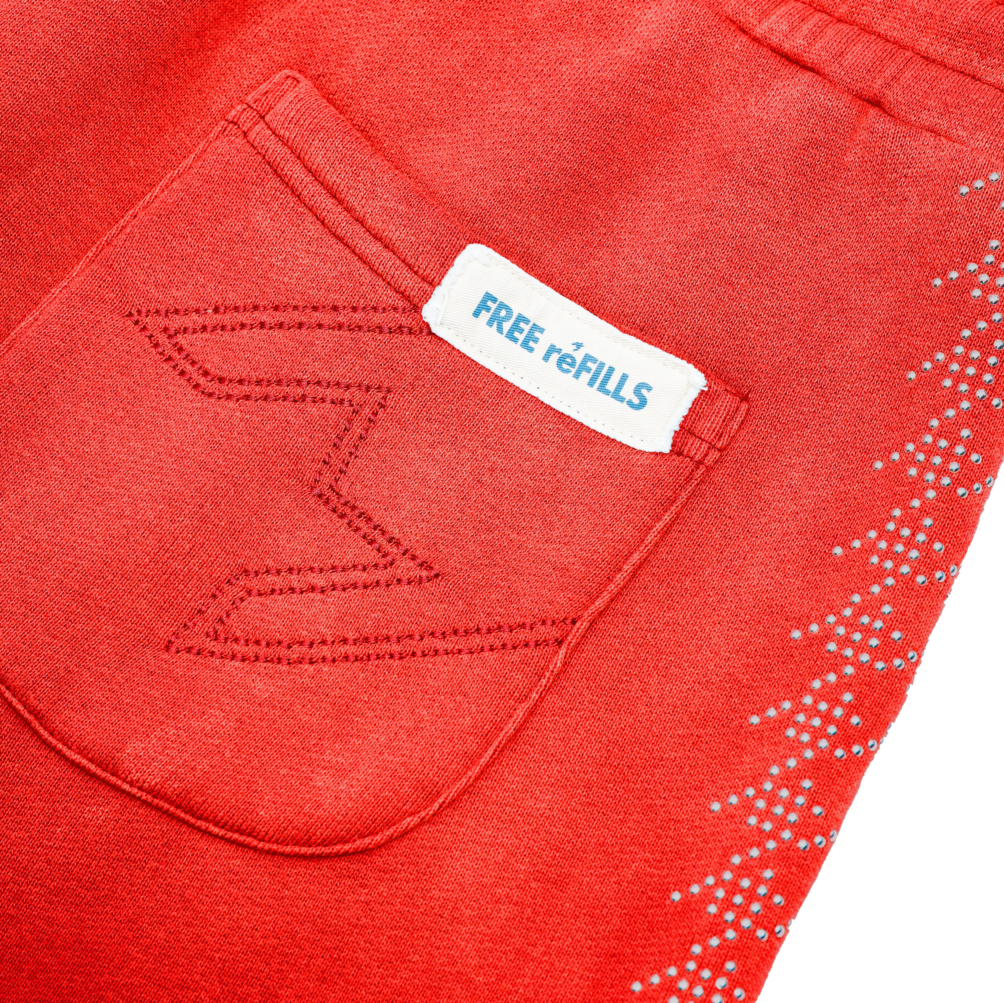 FR Star Stud Shorts - Red