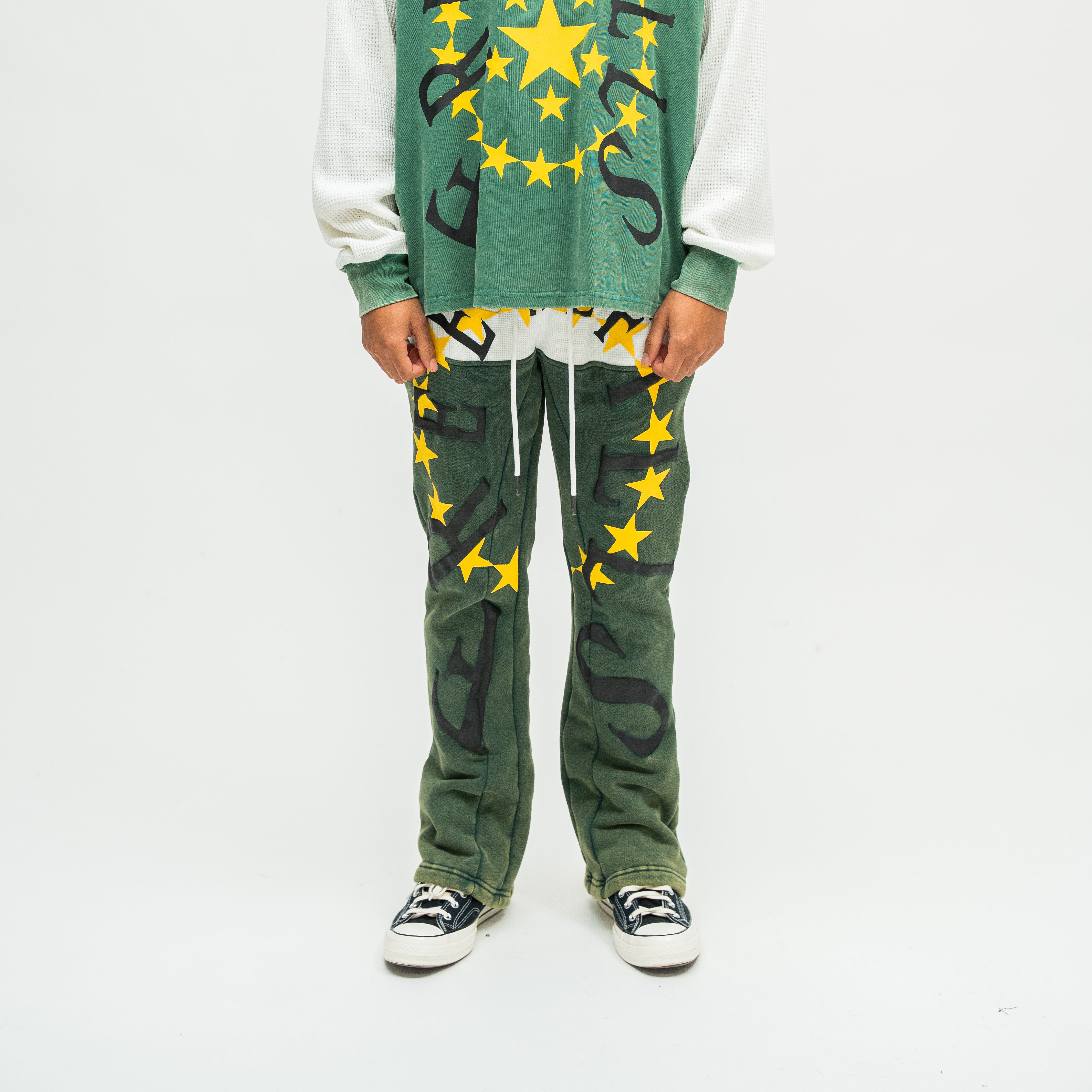 Radial Flare Sweatpants - Green
