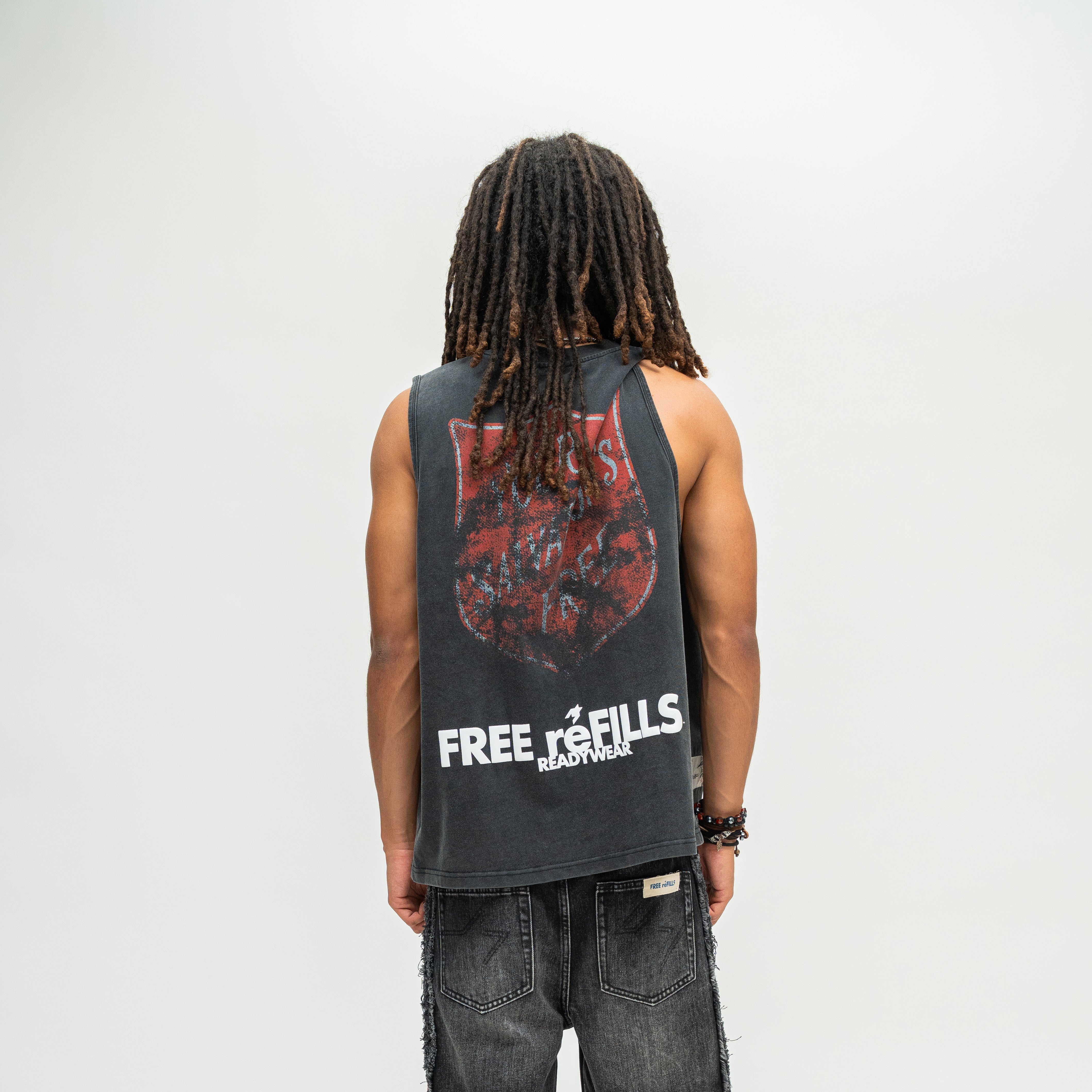 Salvation Cut-Off Tee - Black