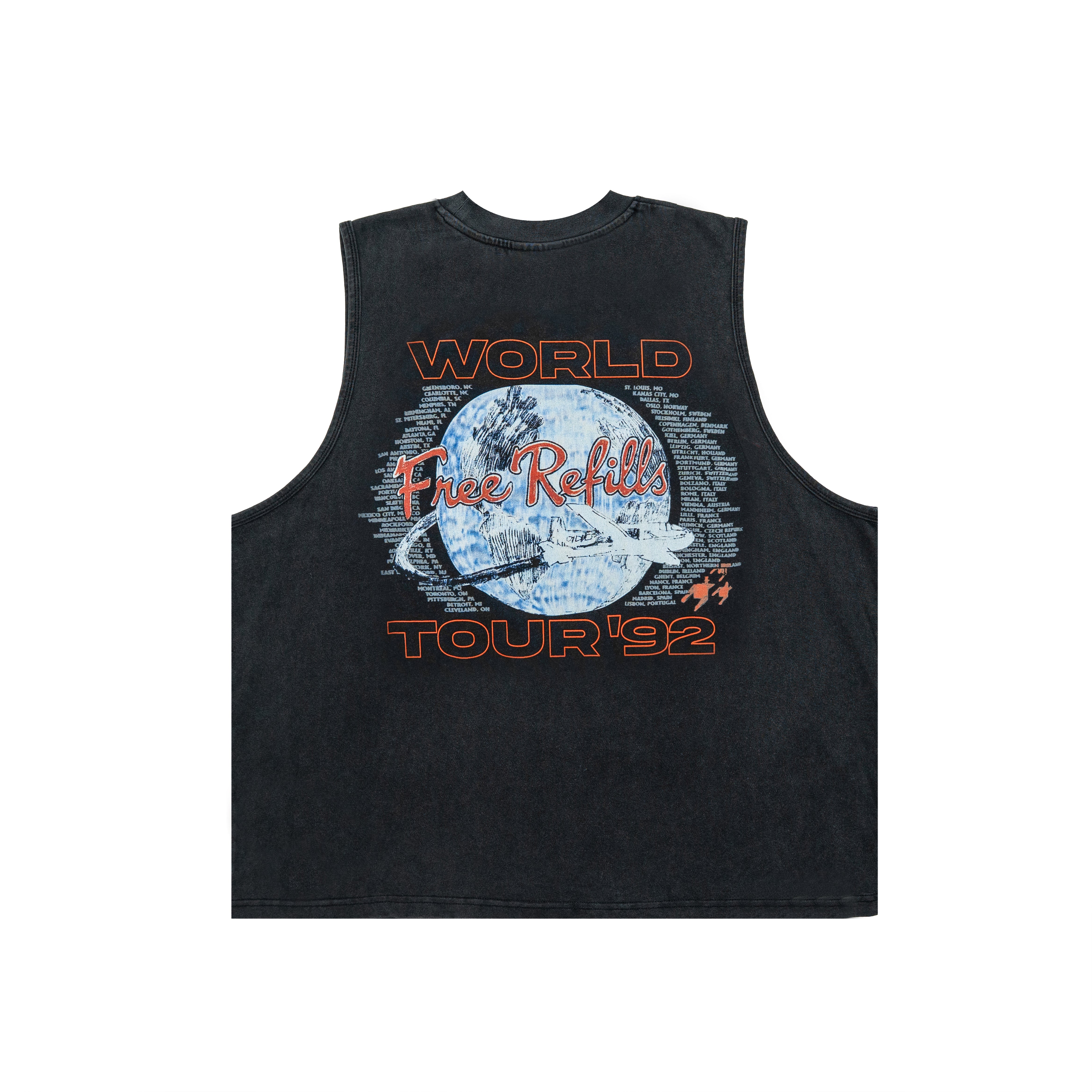 World Cut-Off Tee - Black