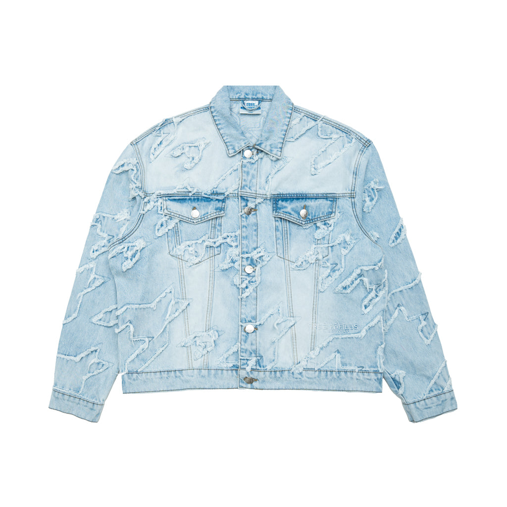 Checks Distressed Jacket - Blue