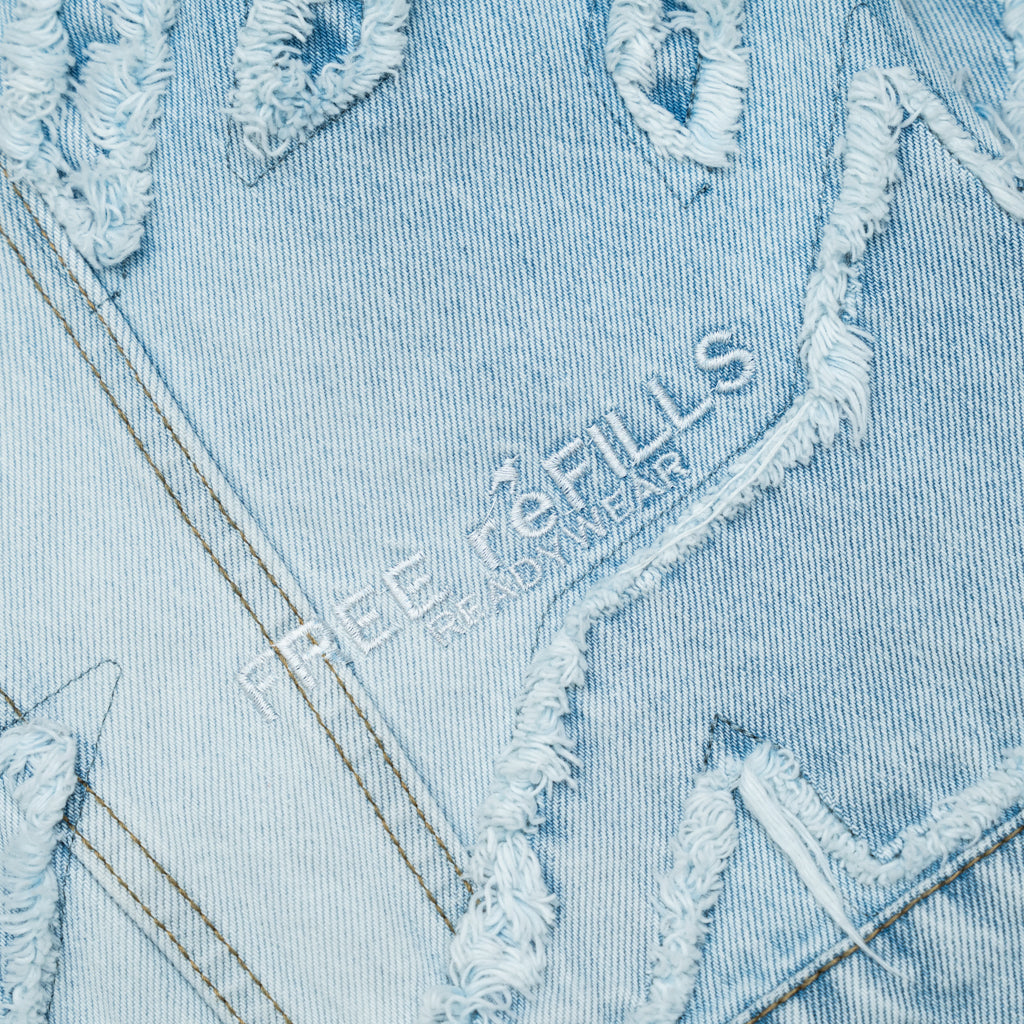 Checks Distressed Jacket - Blue