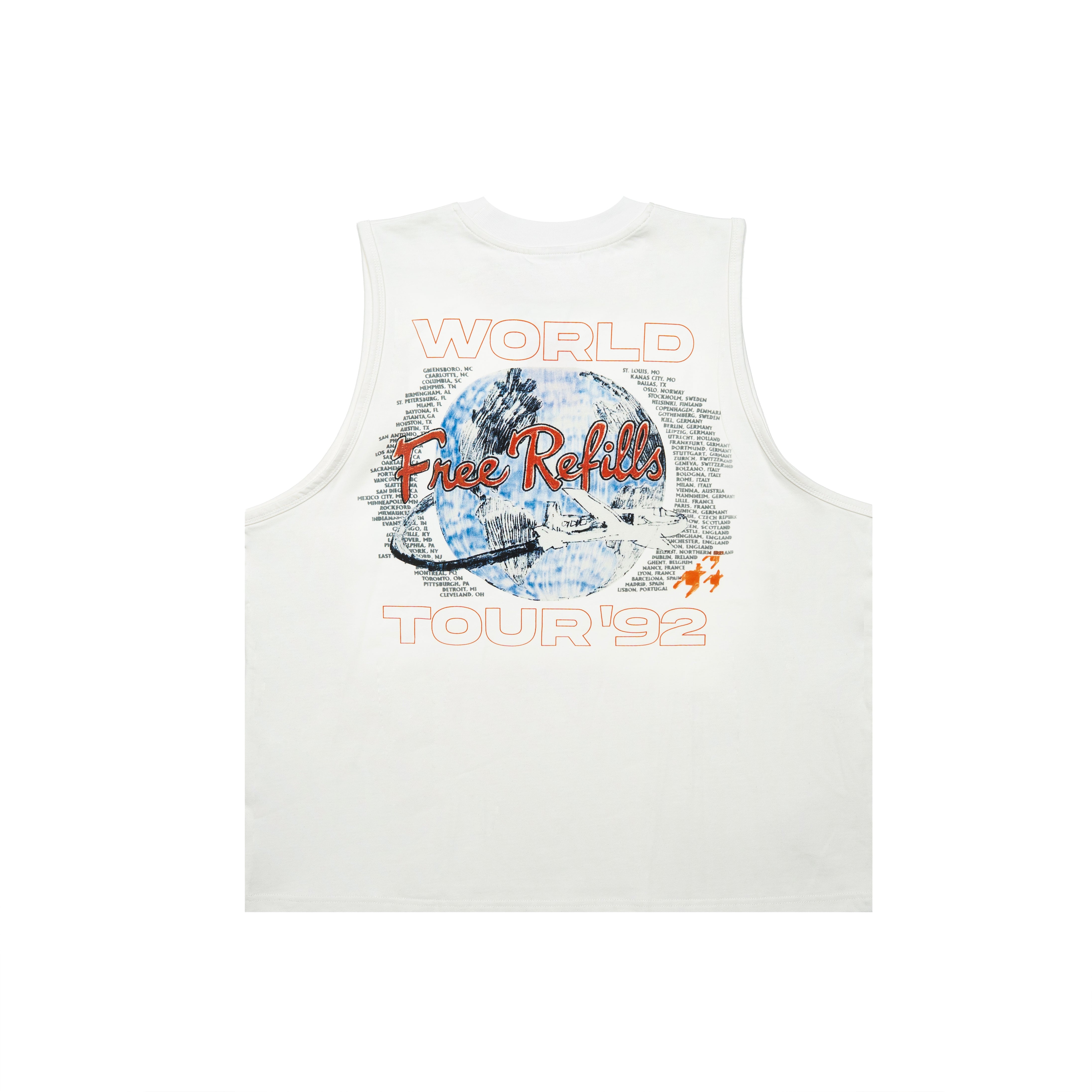 World Cut-Off Tee - White