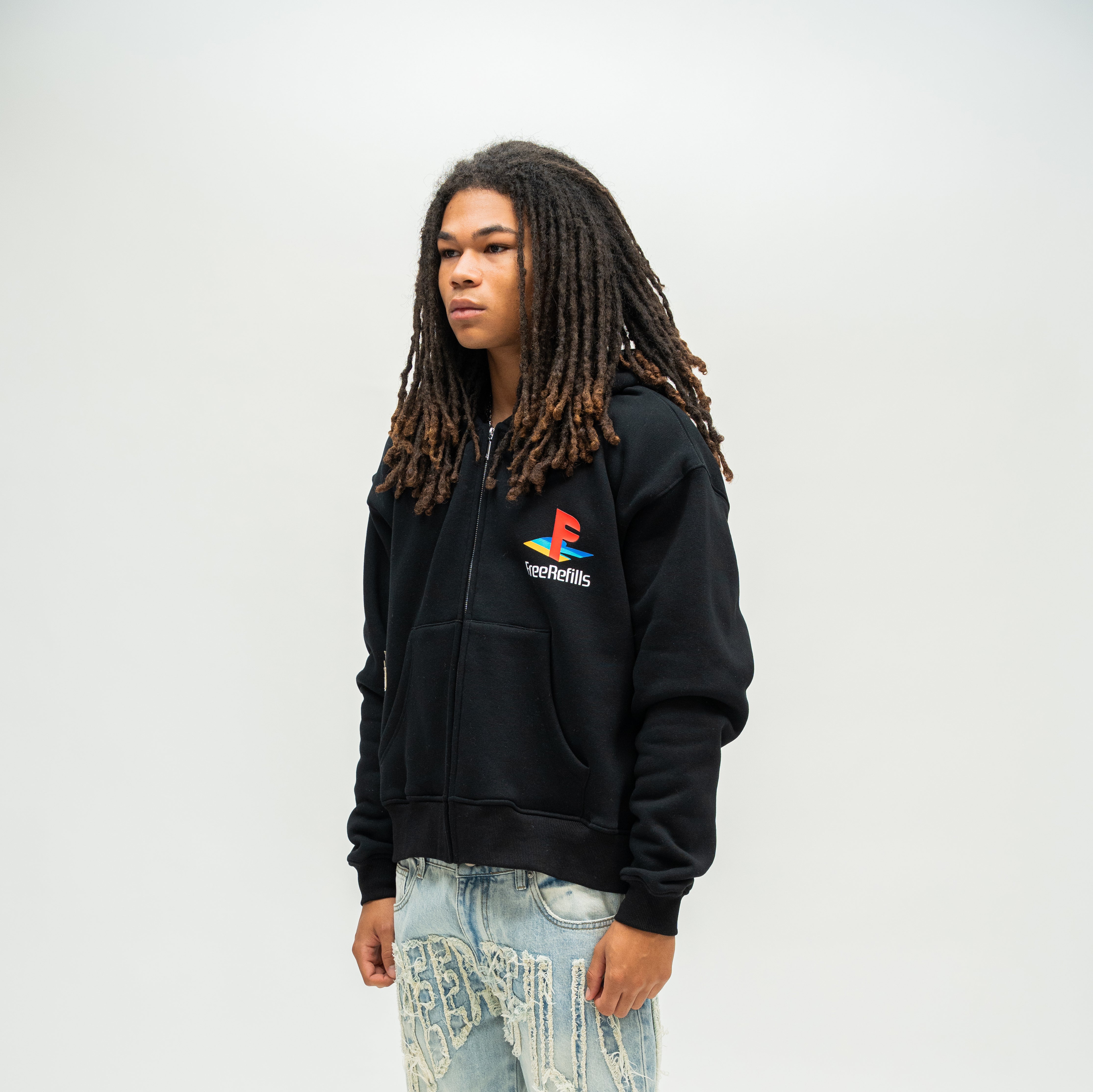 PS Zip-Up Hoodie - Black