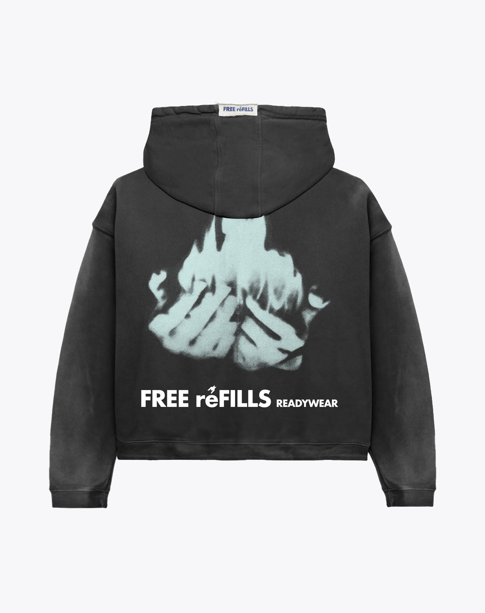 Angels Zip Up Hoodie - Vintage Black