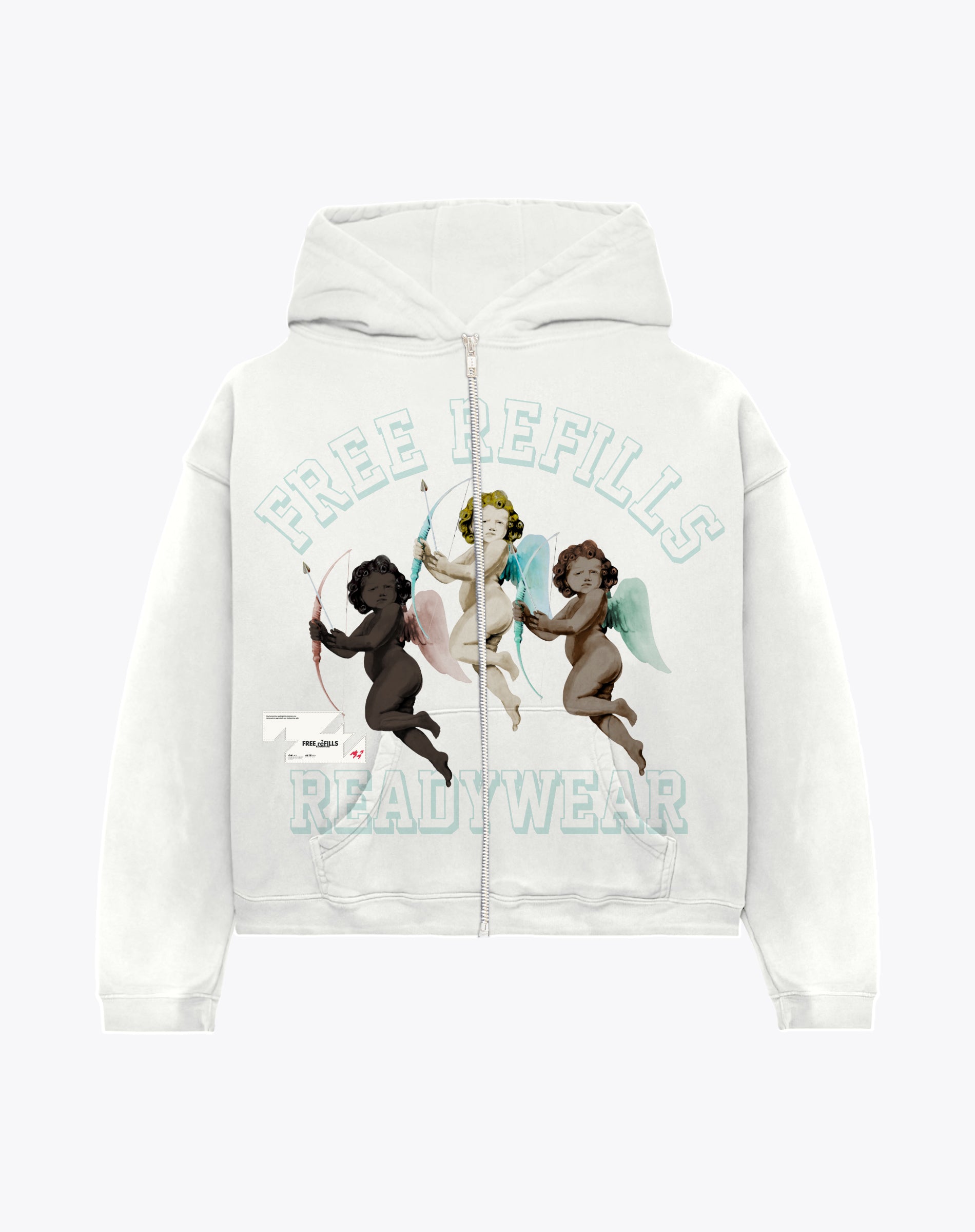 Angels Zip Up Hoodie - Off White