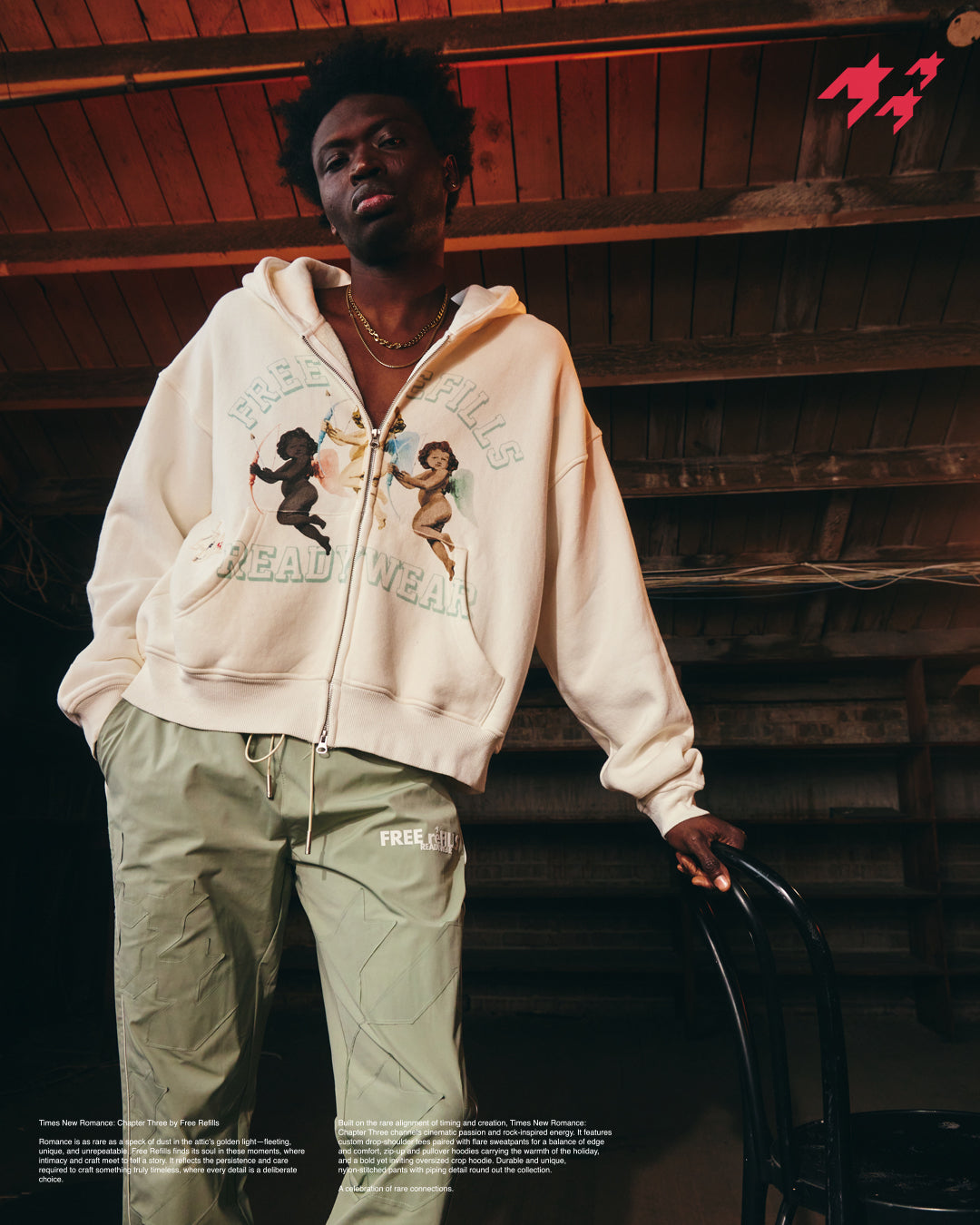 Angels Zip Up Hoodie - Off White