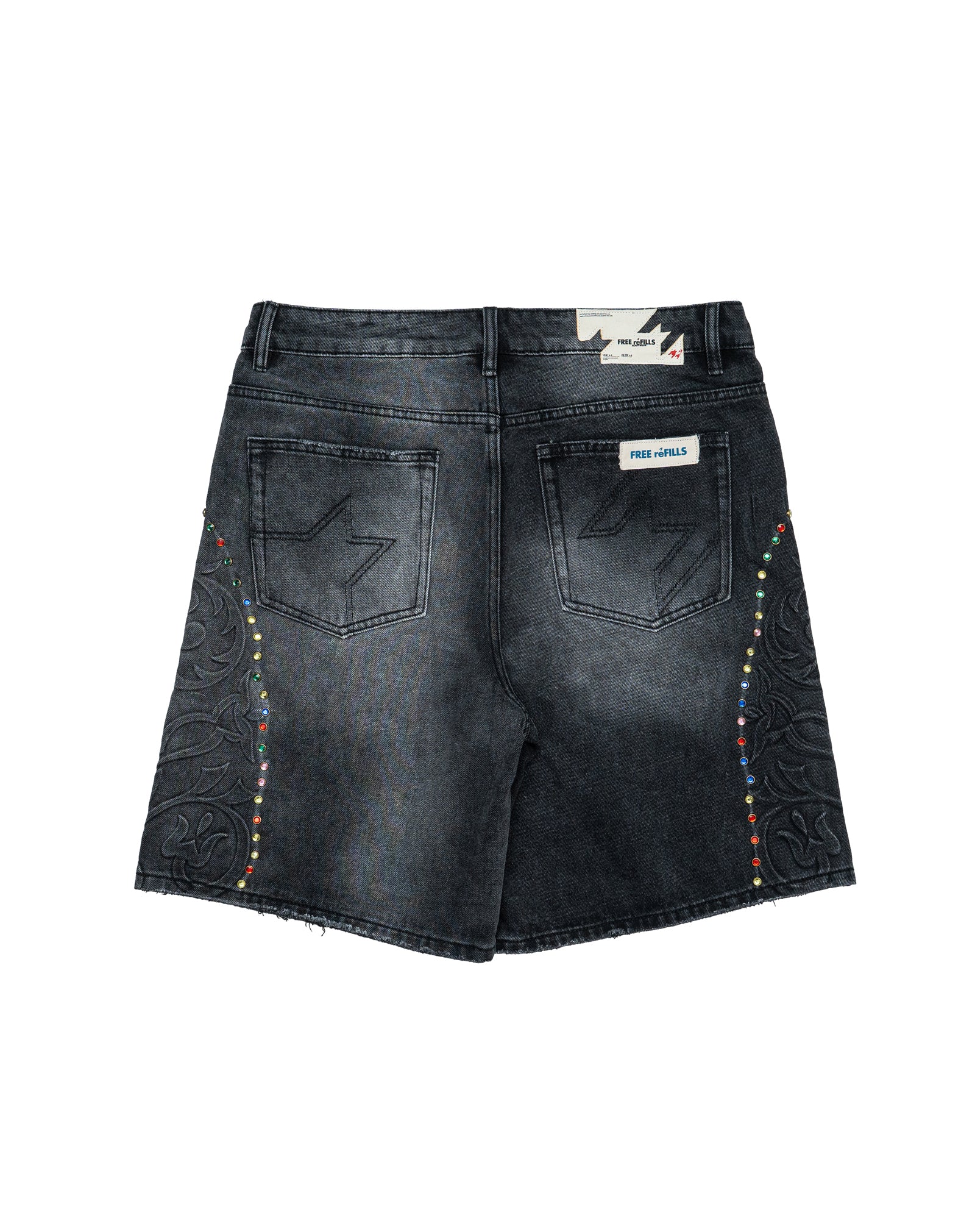 Cathedral Denim Shorts - Washed Black