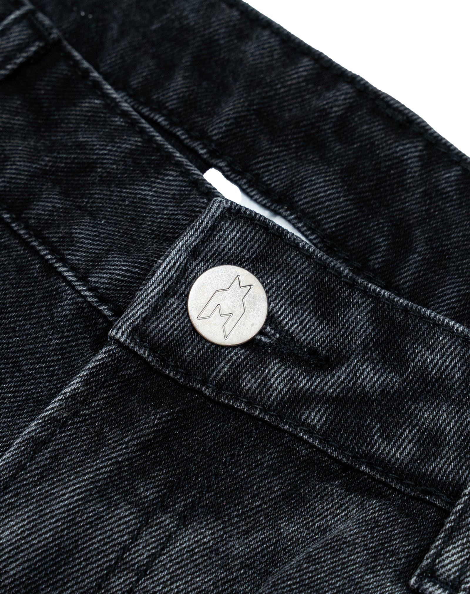 Cathedral Denim Shorts - Washed Black