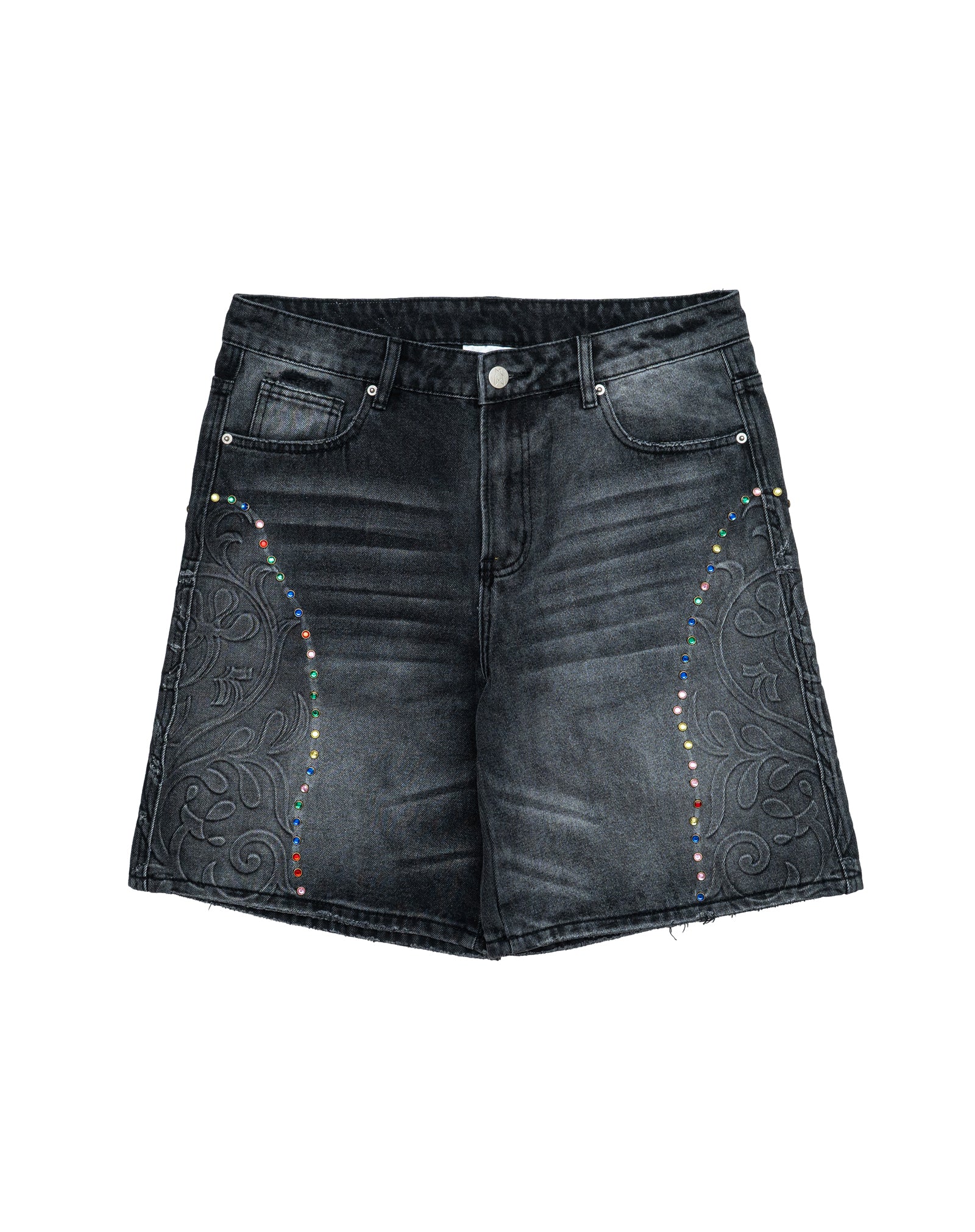 Cathedral Denim Shorts - Washed Black