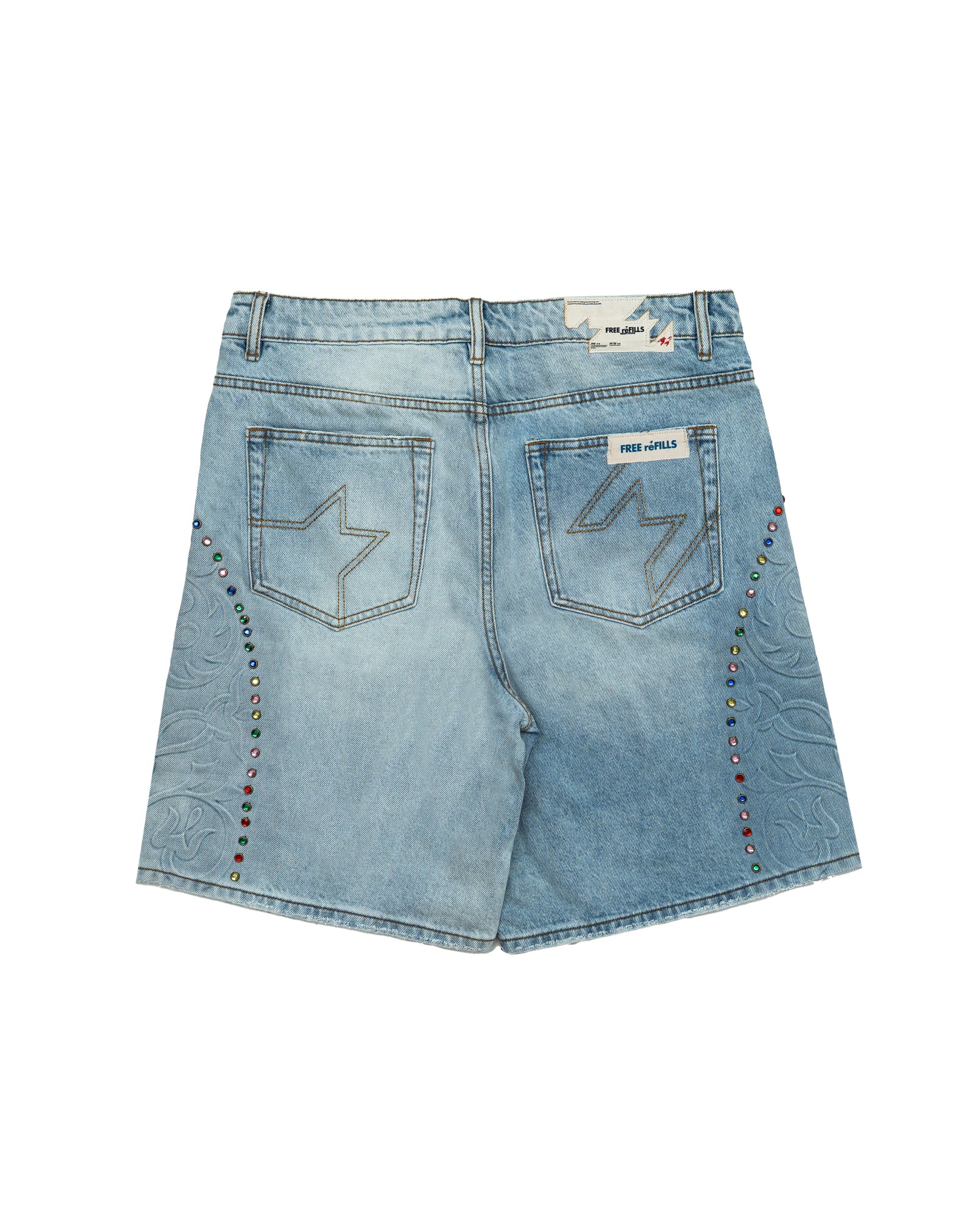 Cathedral Denim Shorts - Washed Blue