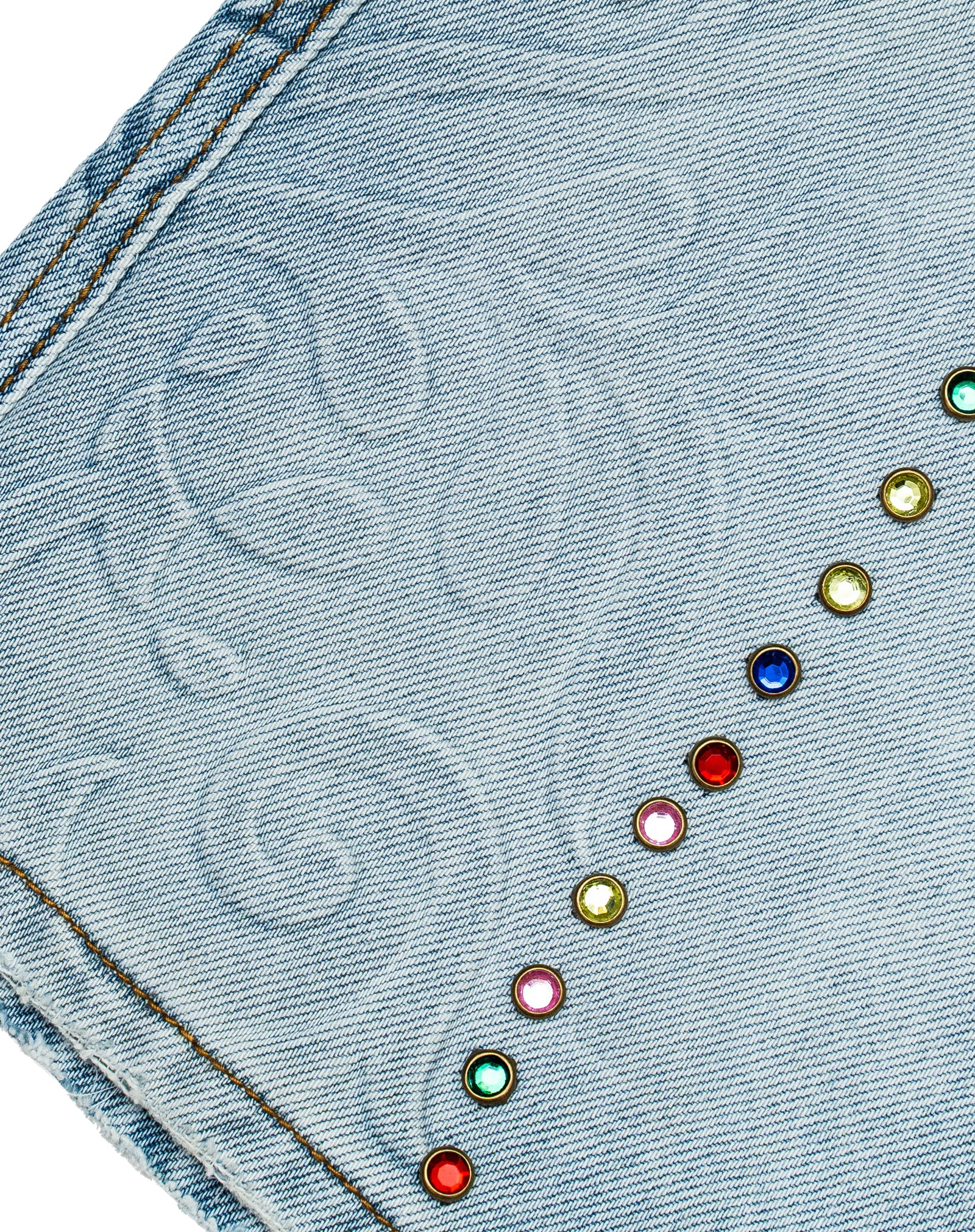 Cathedral Denim Shorts - Washed Blue