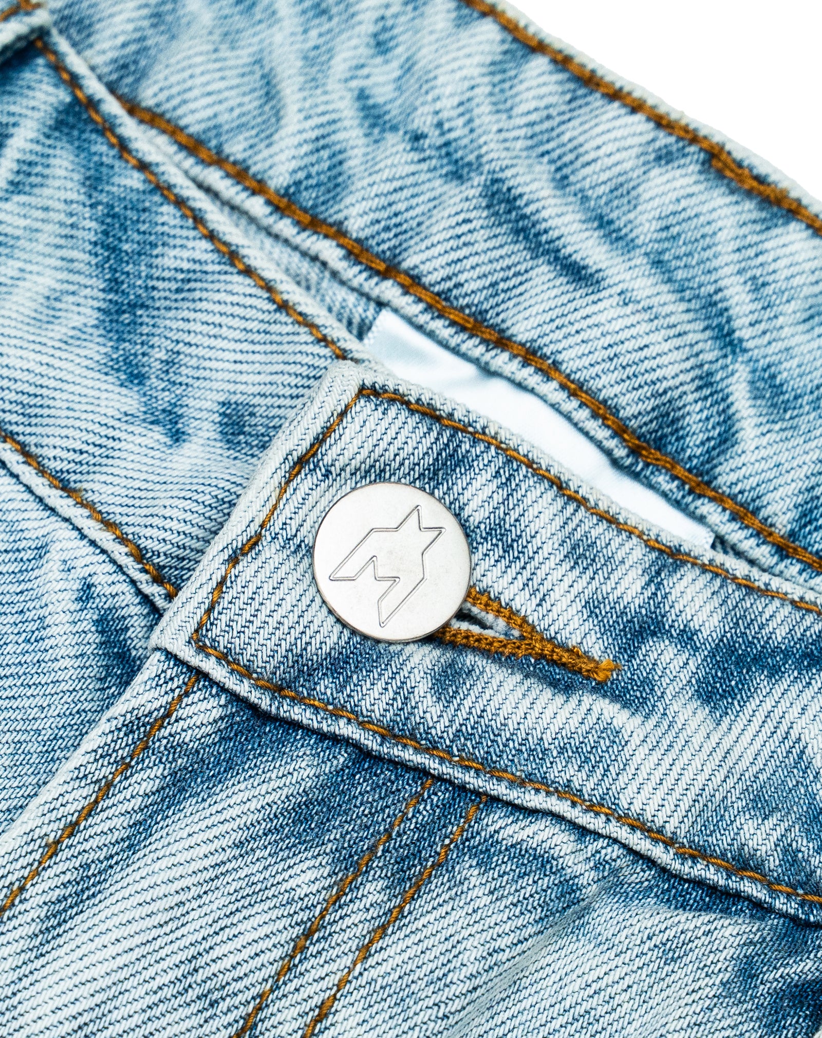 Cathedral Denim Shorts - Washed Blue