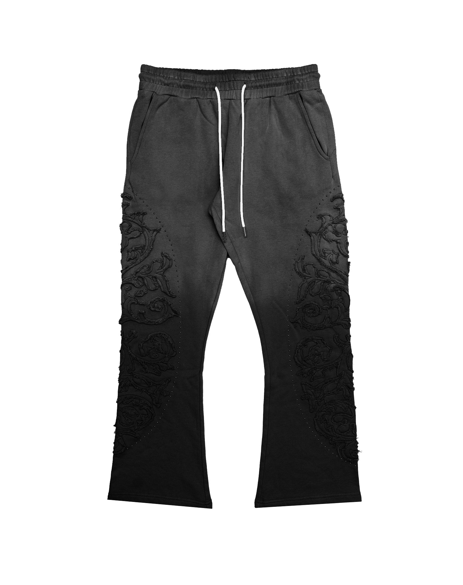 Cathedral Flare Sweatpants - Washed Black