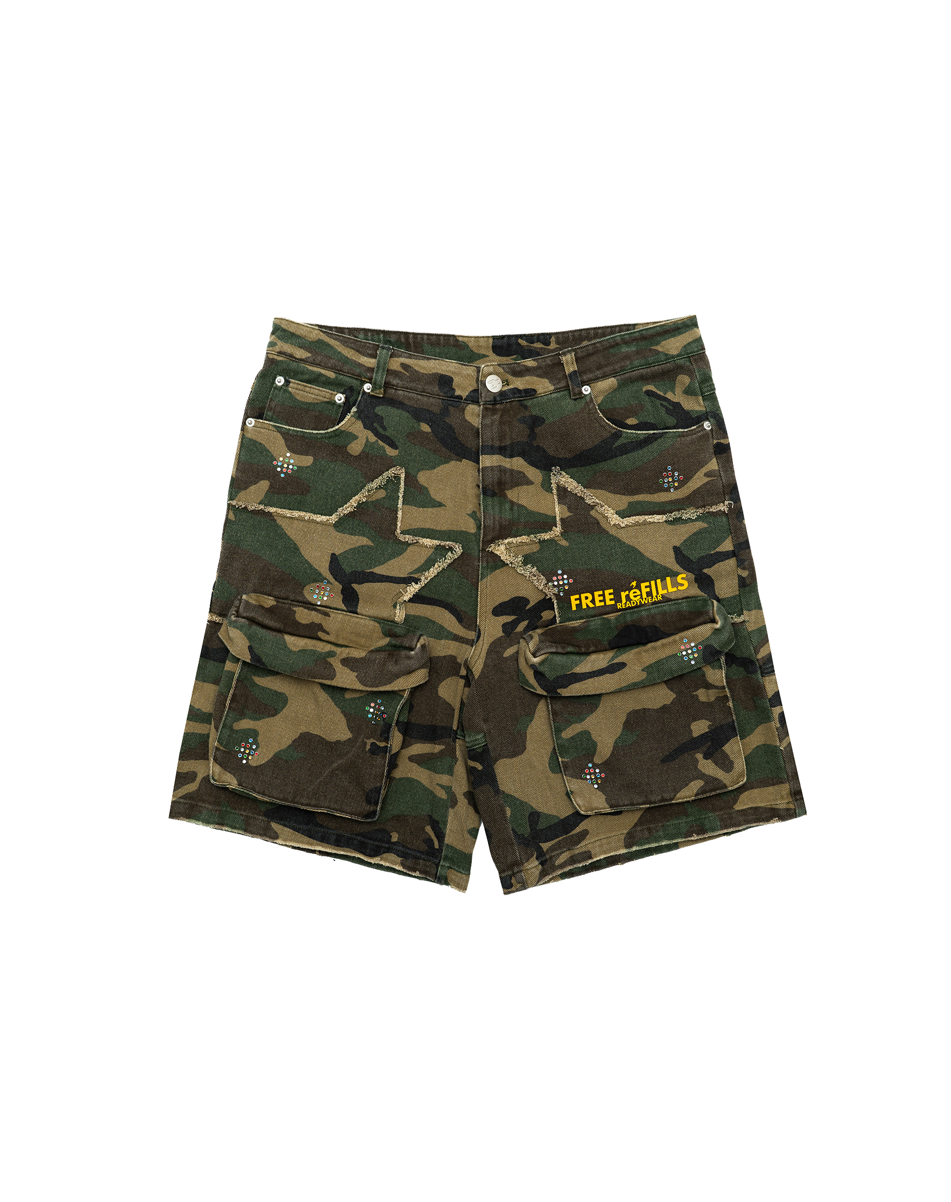 FR Gemstone Camo Cargo Jorts