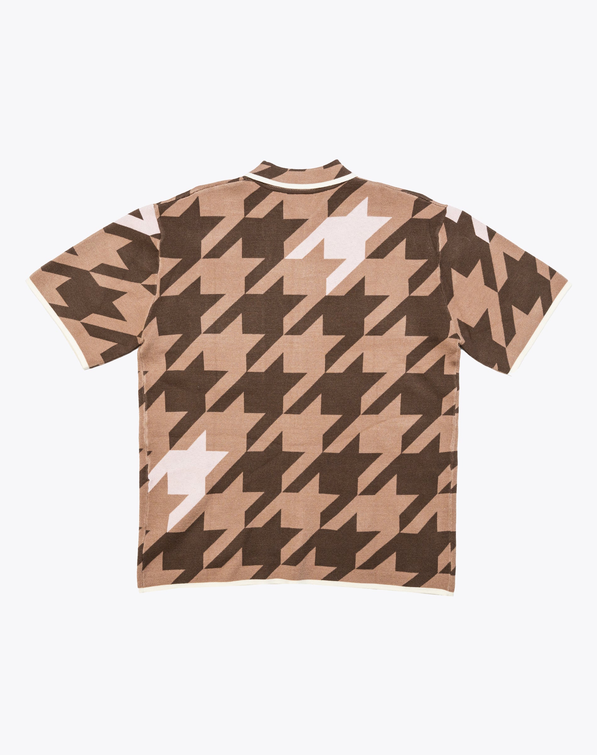 Checks Jacquard Button Up - Brown