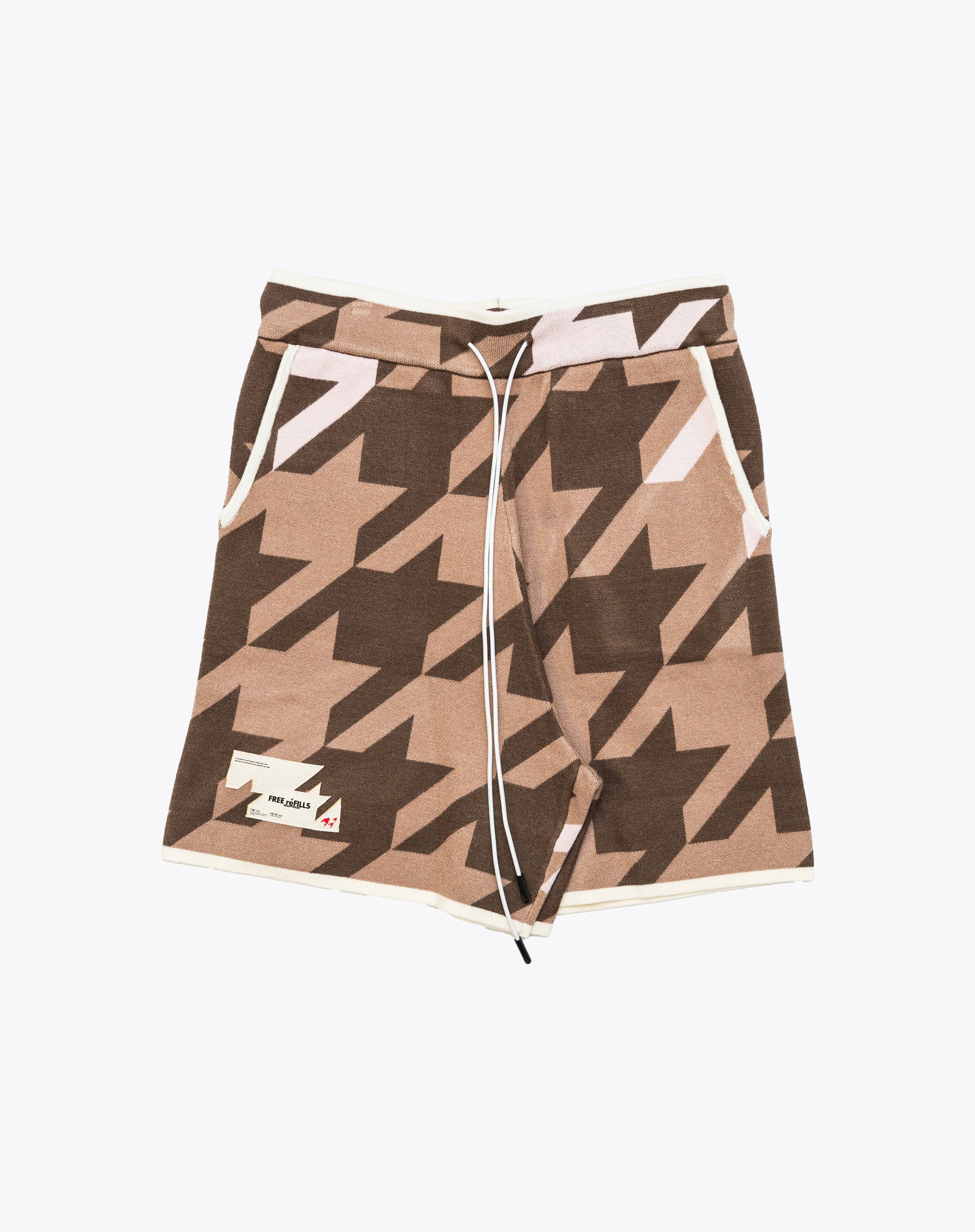 Checks Jacquard Shorts - Brown
