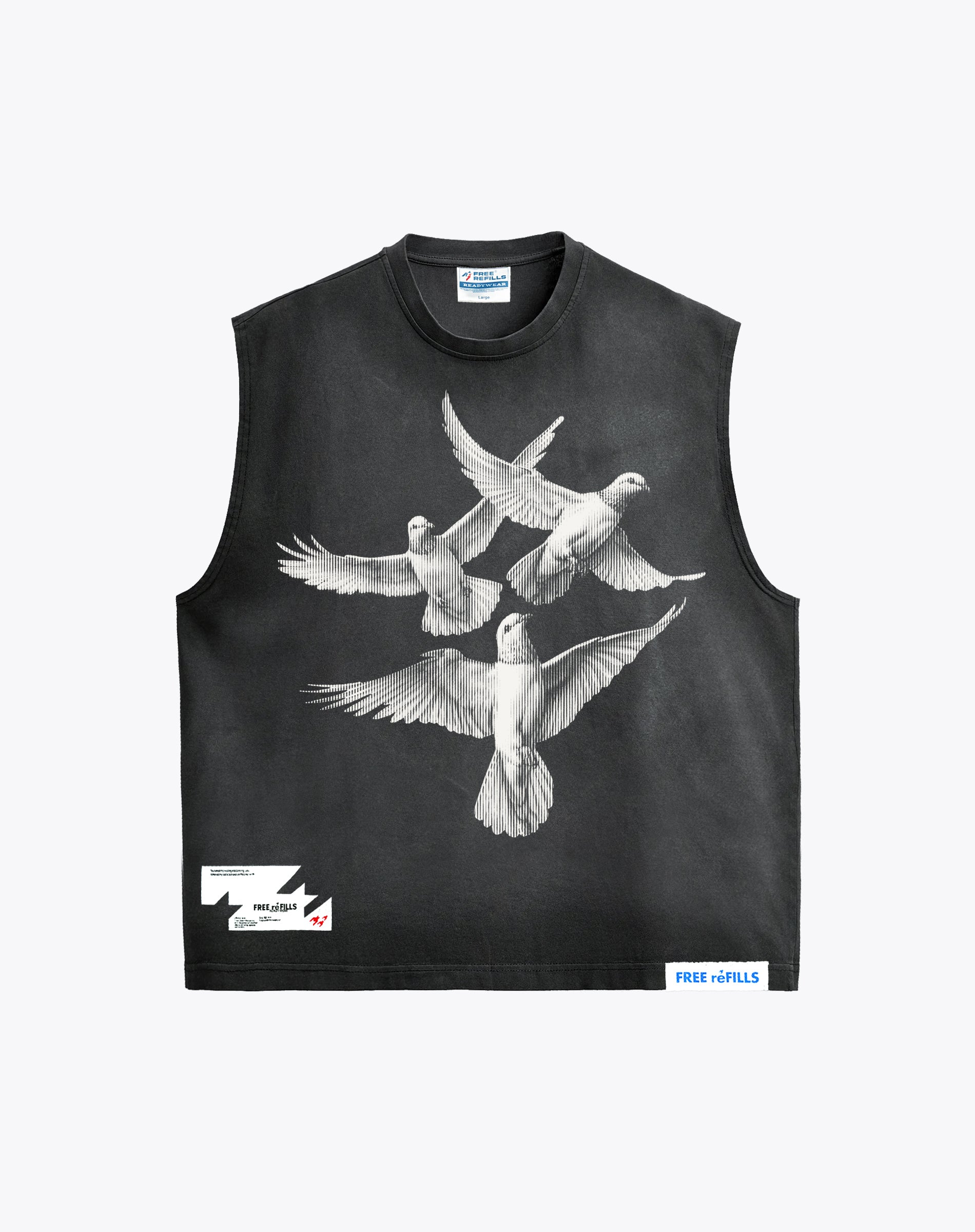 Dove Cutoff Tee - Vintage Black