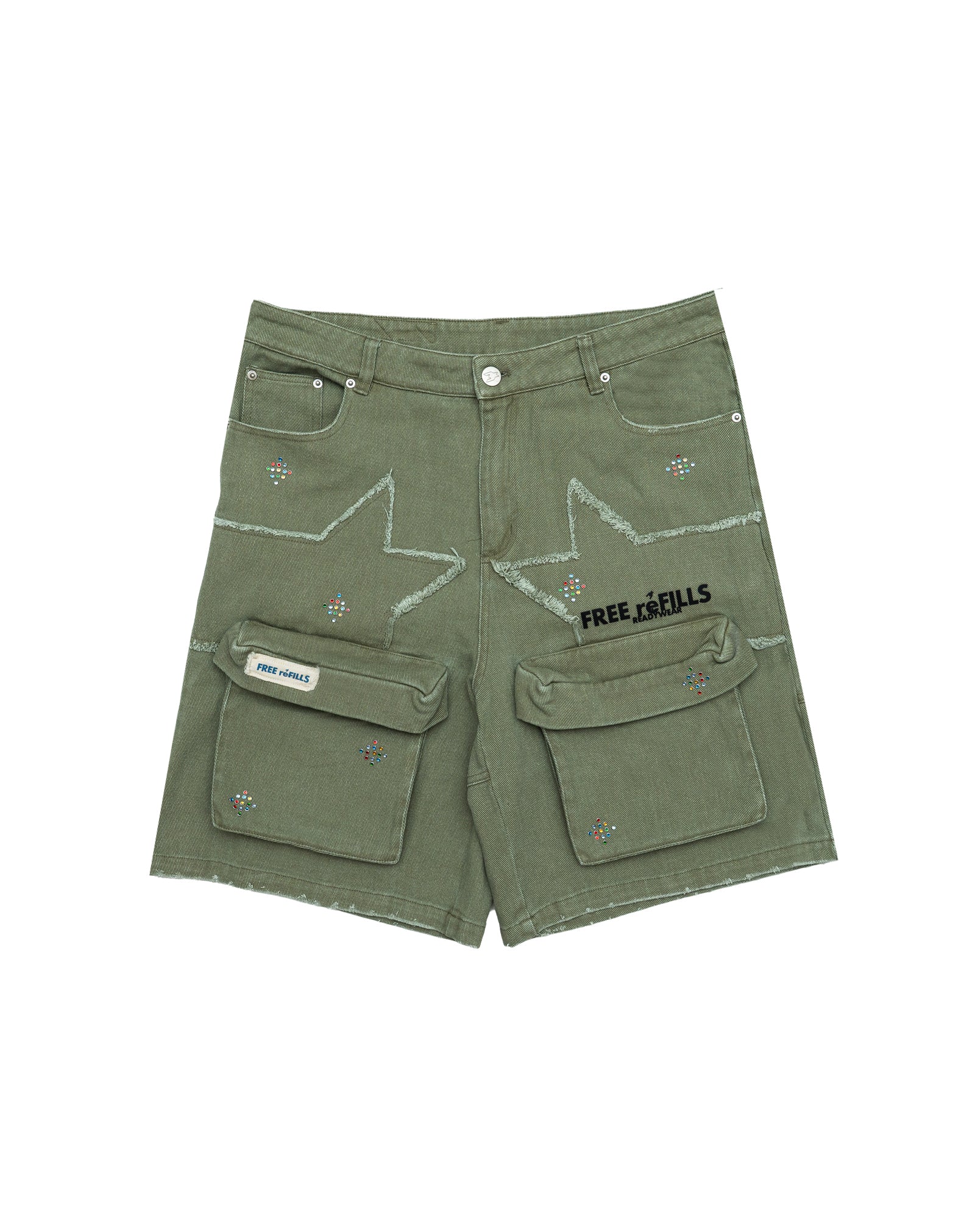Gemstone Cargo Shorts - Olive