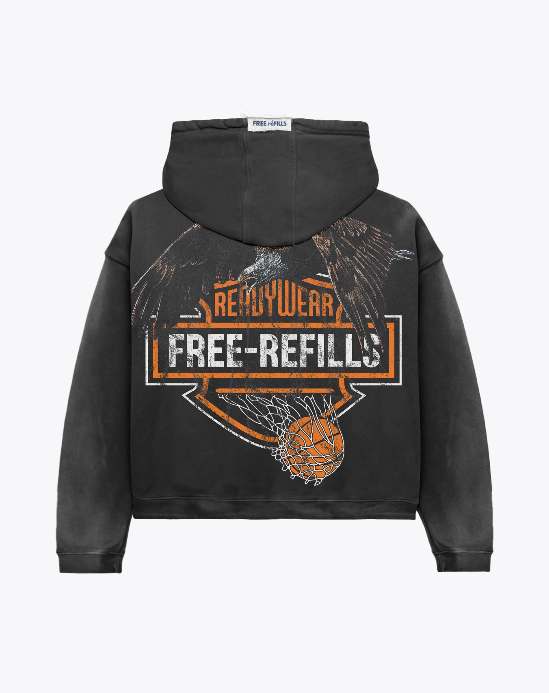 Harley Zip Up Hoodie - Vintage Black