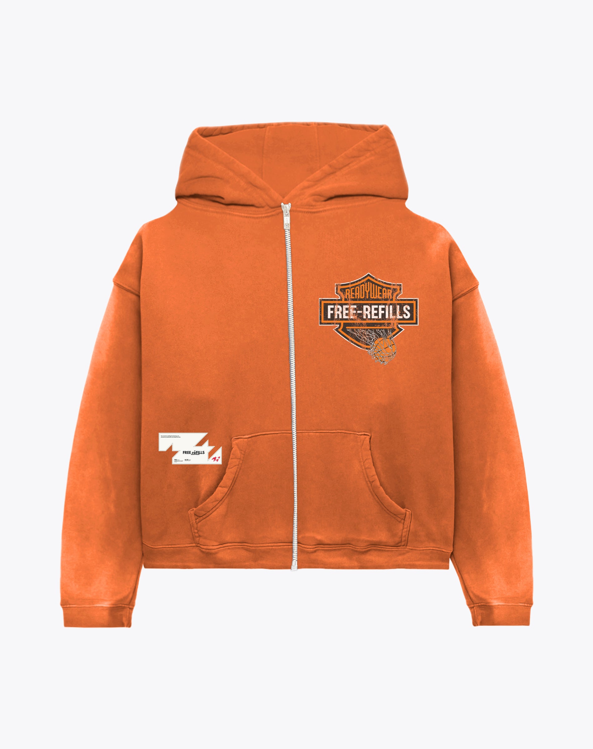 Harley Zip Up Hoodie - Orange