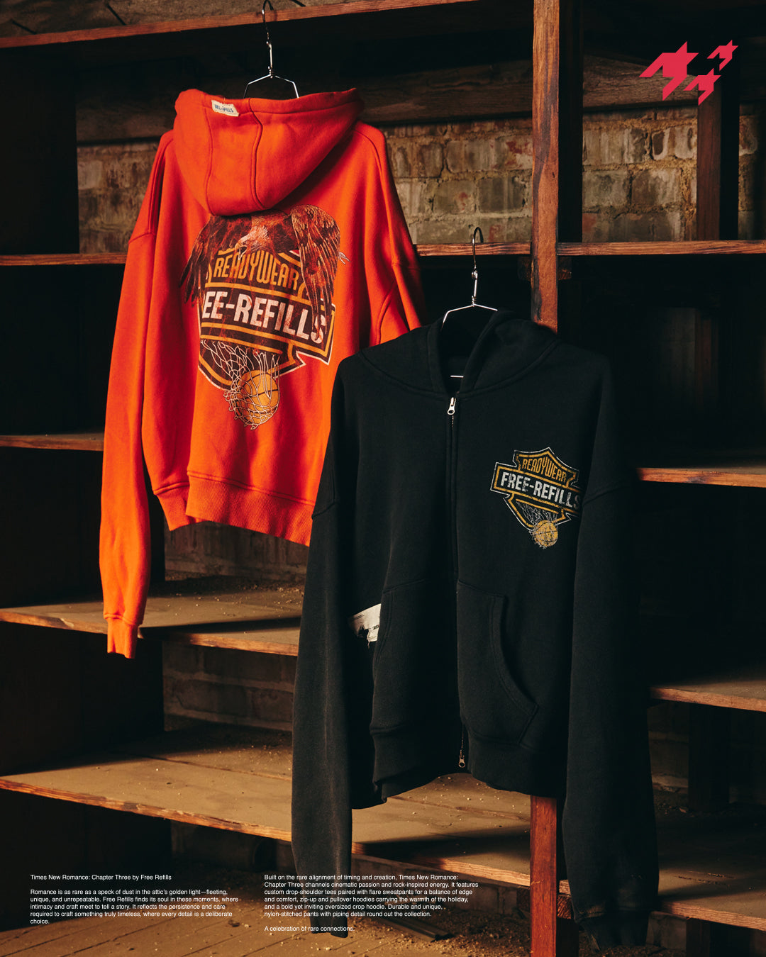 Harley Zip Up Hoodie - Orange