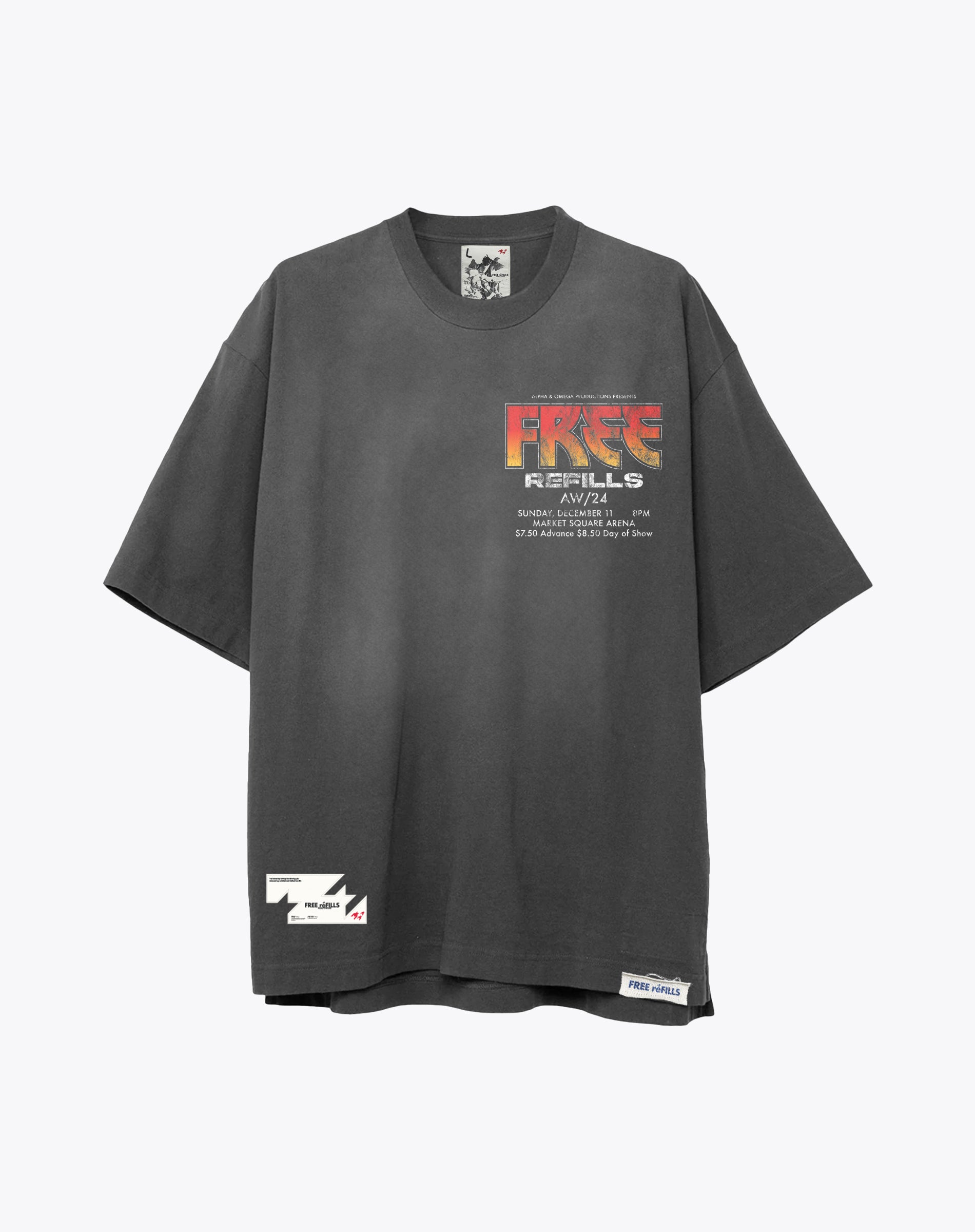 Kiss Tee - Vintage Grey