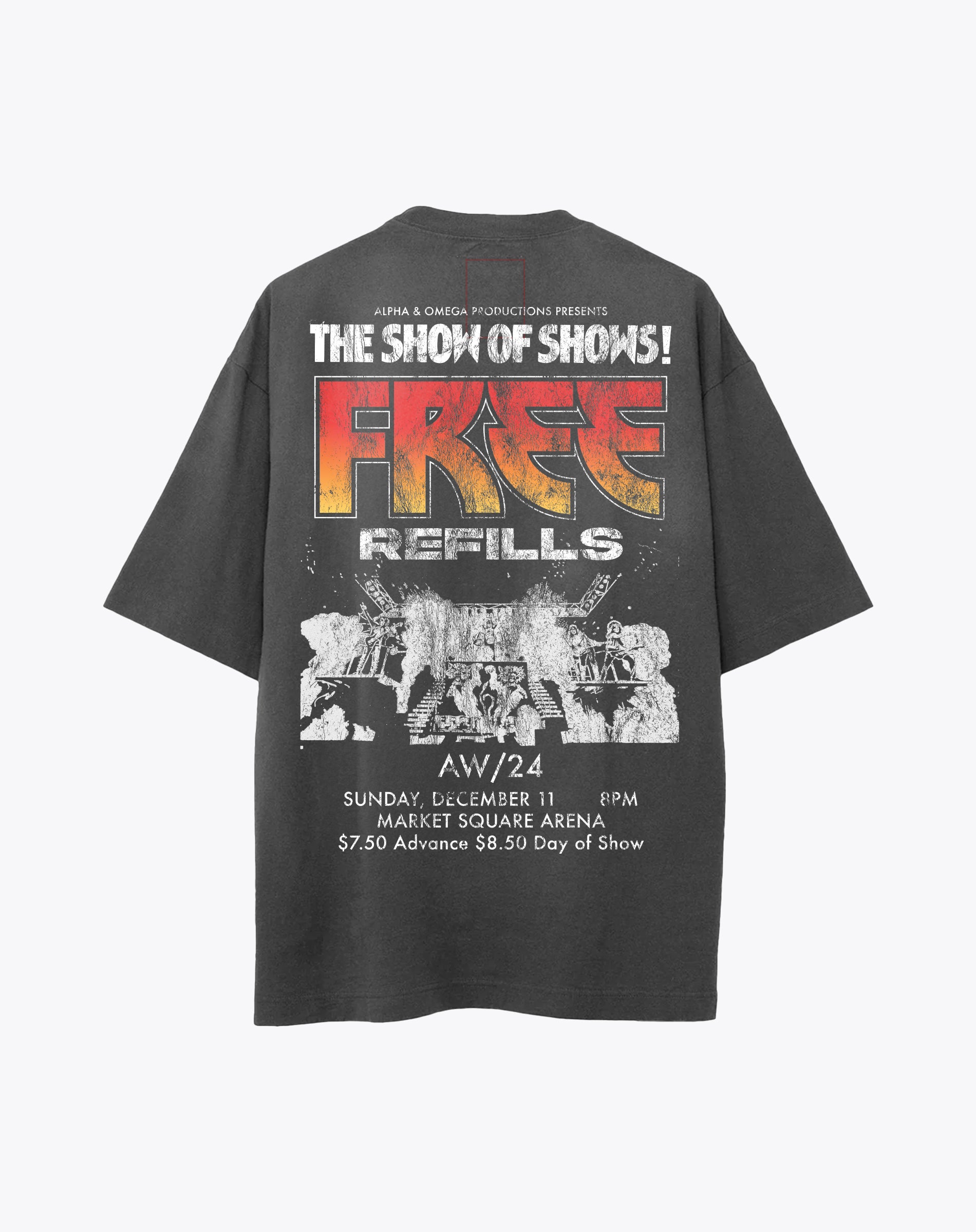 Kiss Tee - Vintage Grey