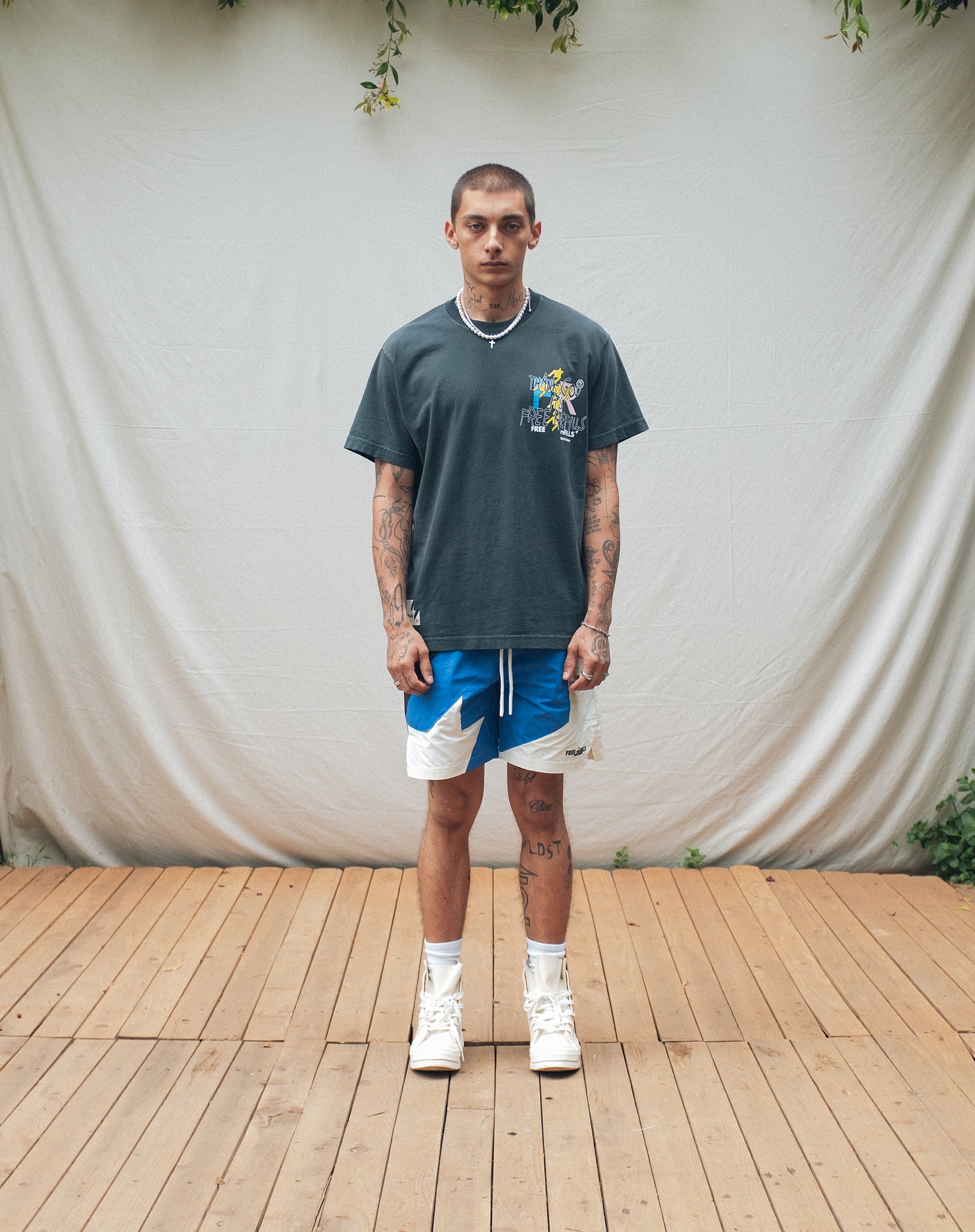 Star Nylon Shorts - Blue