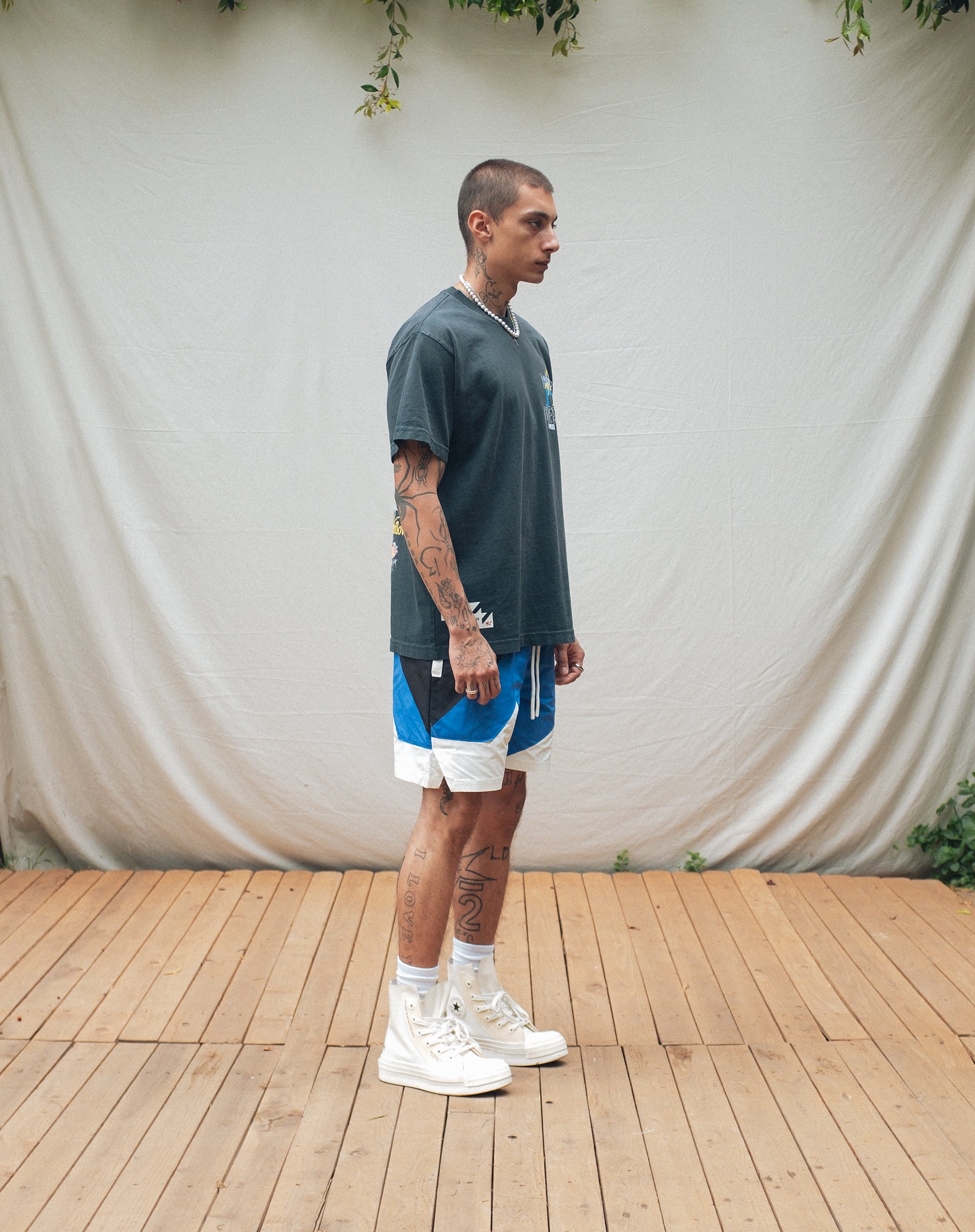 Star Nylon Shorts - Blue