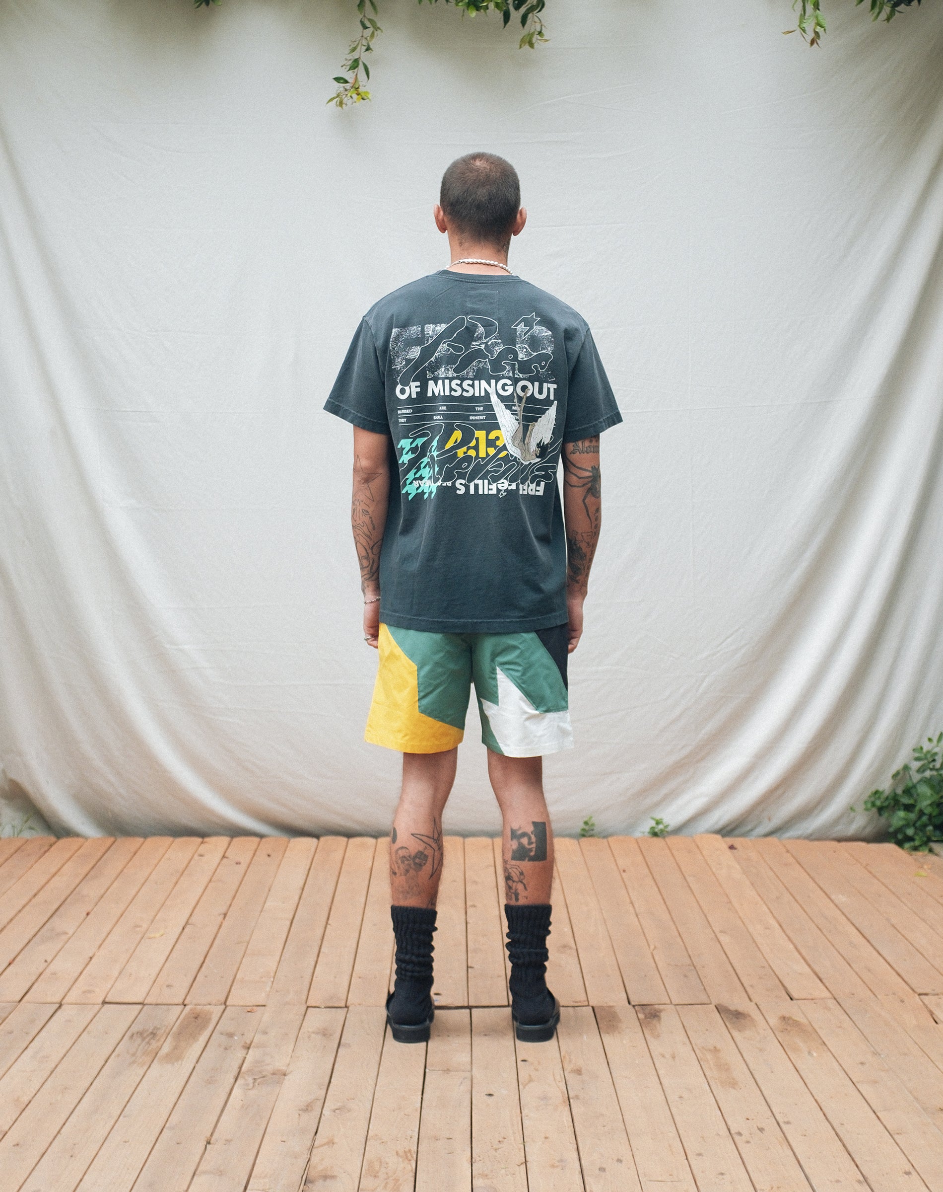 Star Nylon Shorts - Green