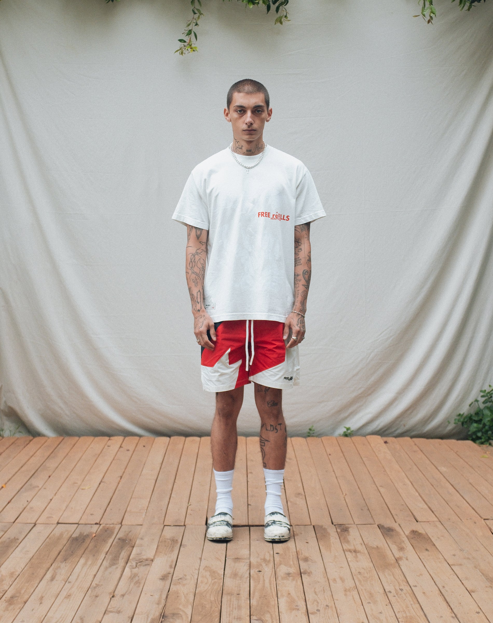 Star Nylon Shorts - Red