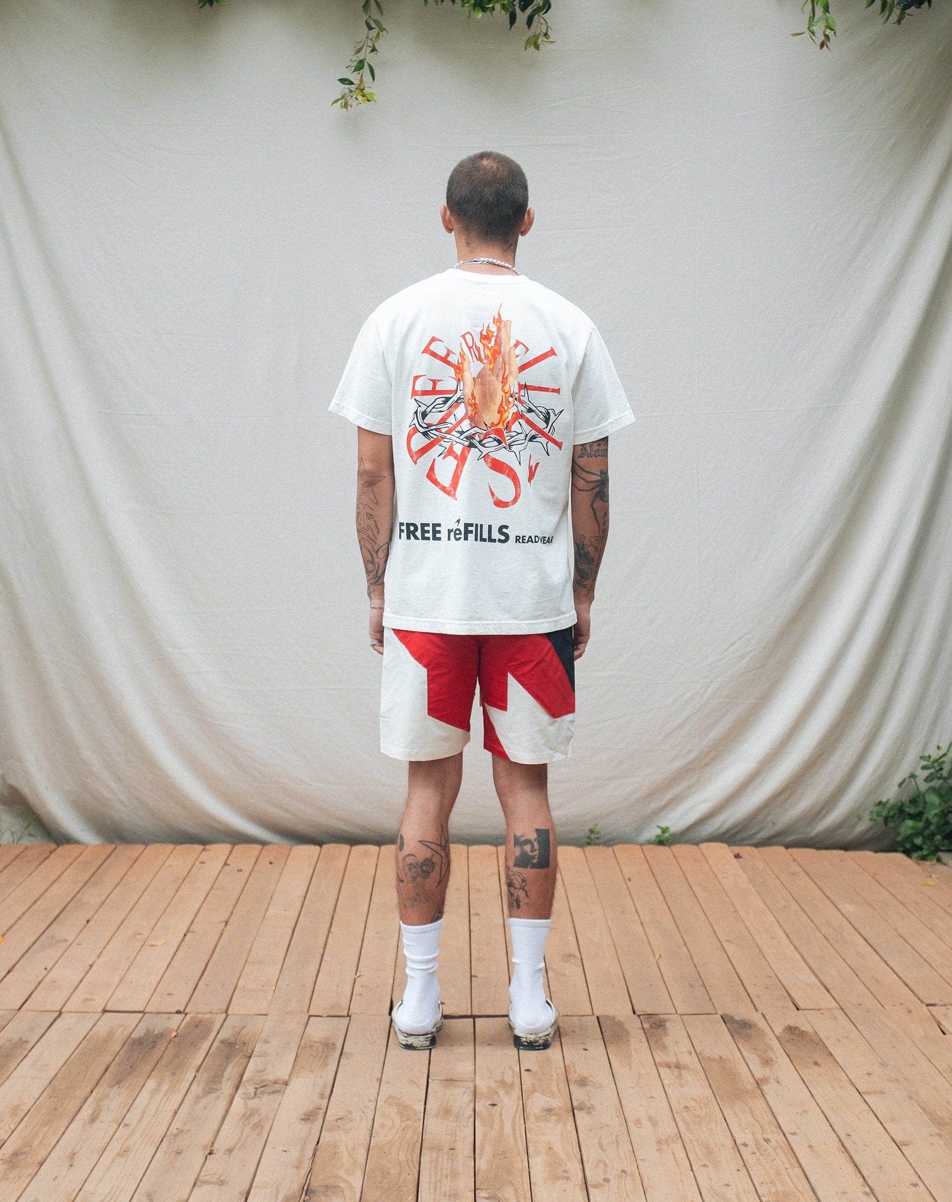 Star Nylon Shorts - Red