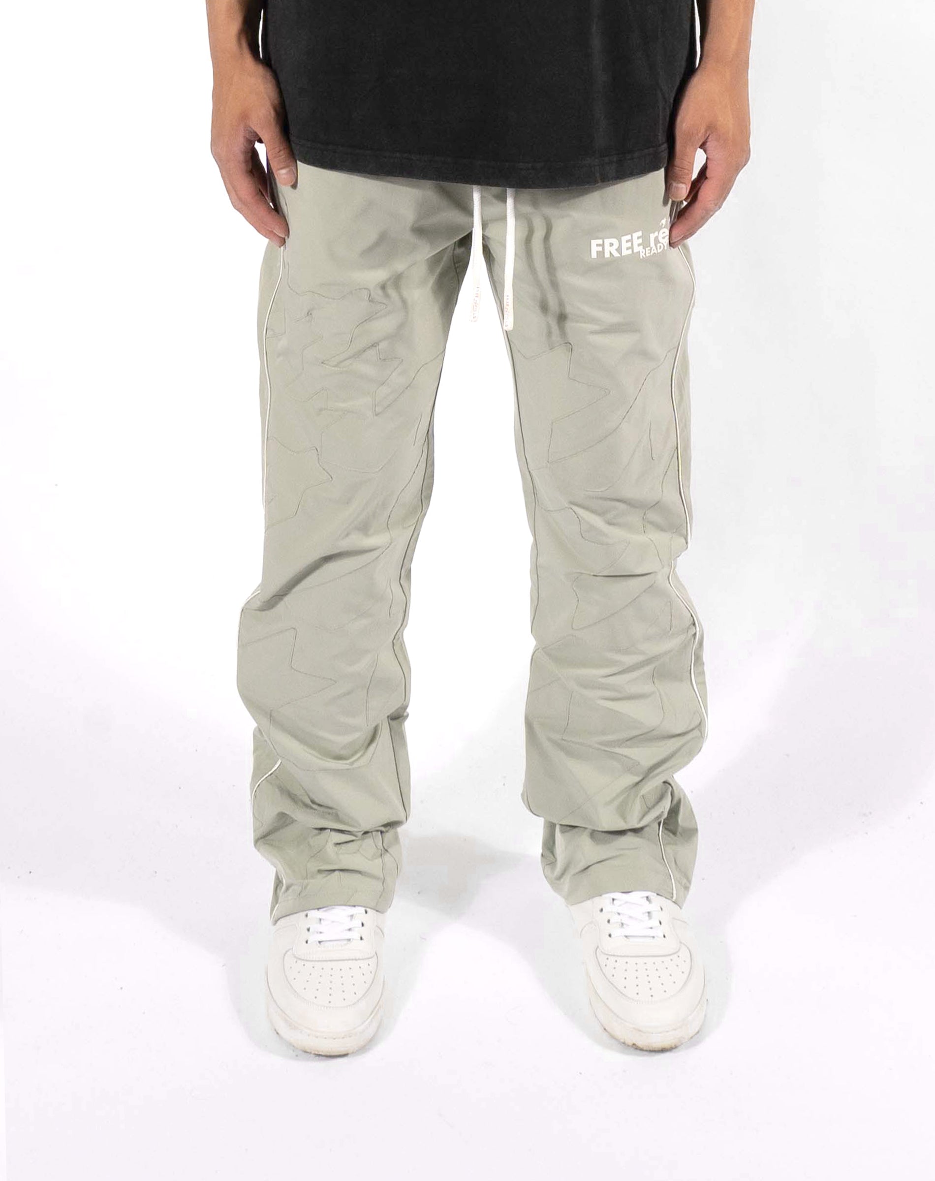 Nylon Stitched Sweatpants - Mint