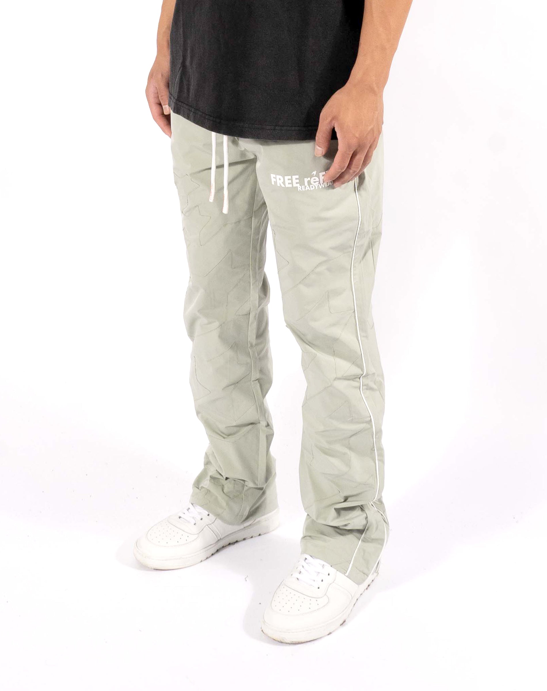 Nylon Stitched Sweatpants - Mint