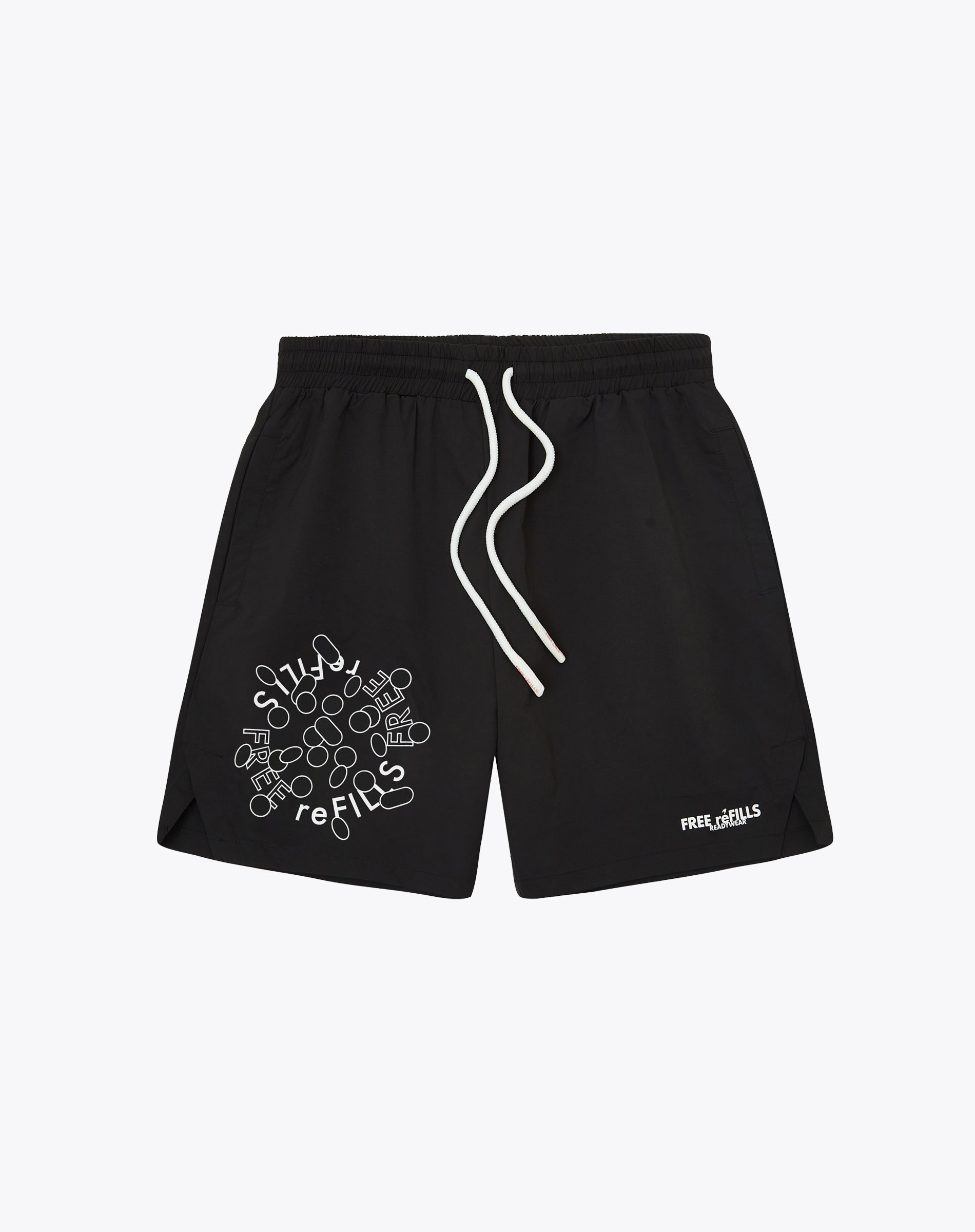 Pills Nylon Shorts - Black