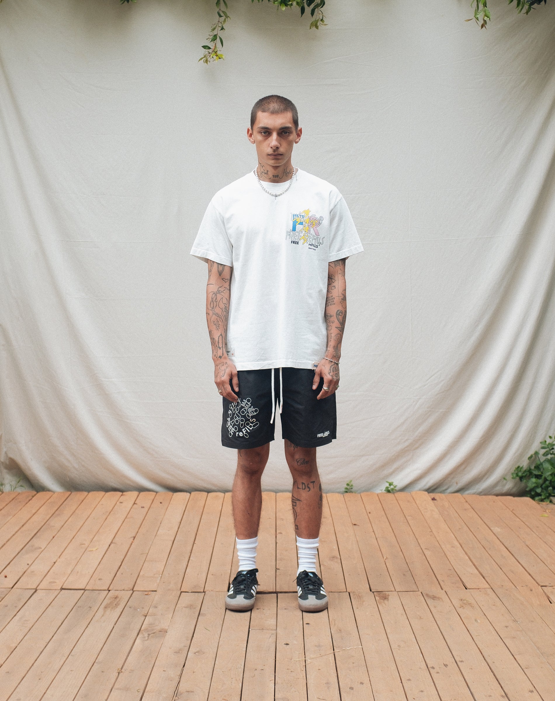 Pills Nylon Shorts - Black